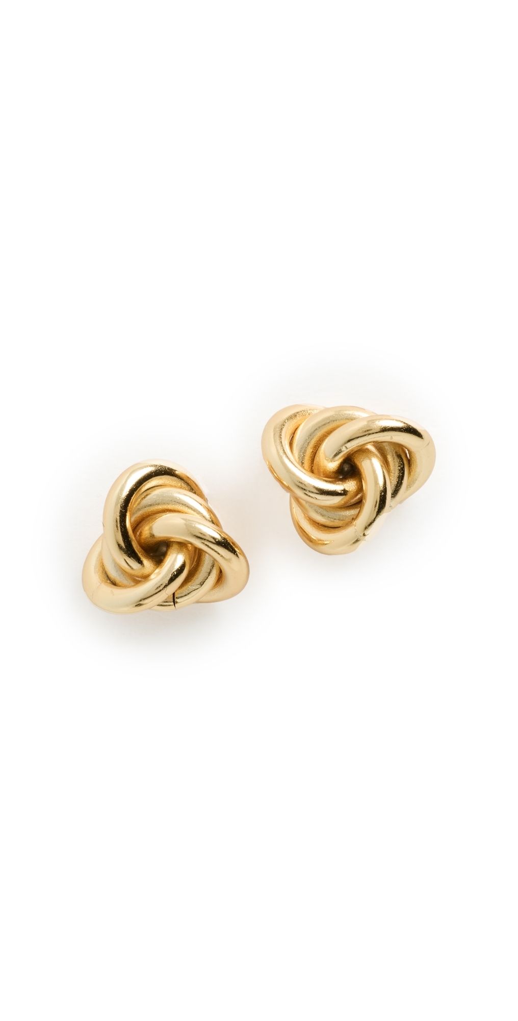 SHASHI Knot Stud Earrings Gold One Size