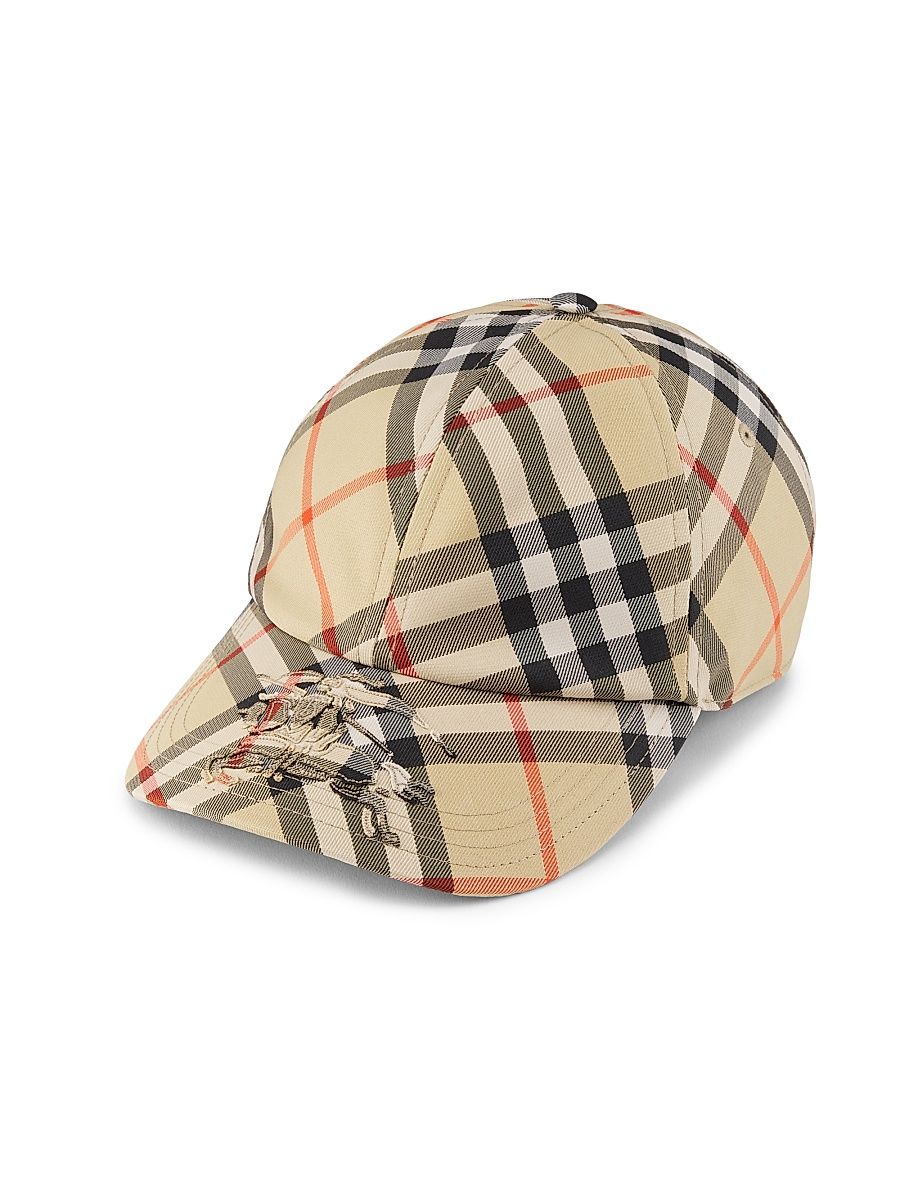 Men's EKD Check Baseball Cap - Sand - Size Medium