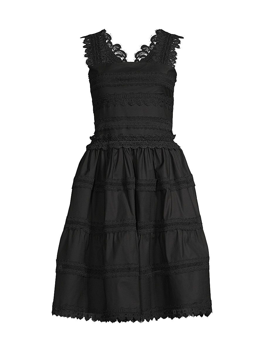 Women's Maya Cotton Minidress - Black - Size XS