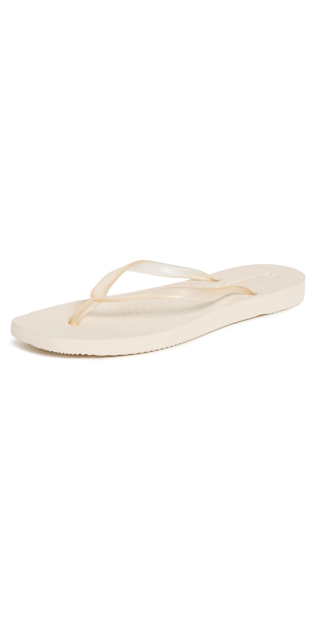 SLEEPERS Tapered Transparent Flip Flops Eggnog 40