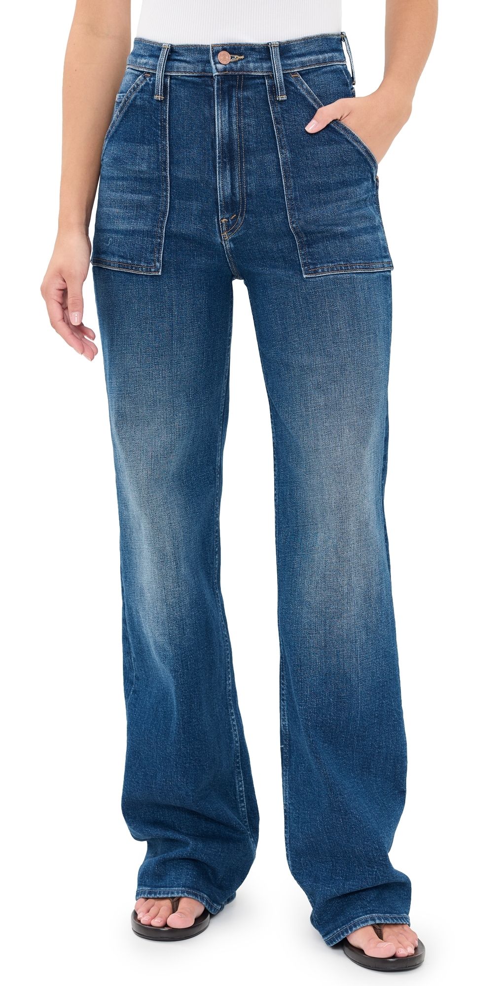 MOTHER The Patch Maven Sneak Jeans Spare Me The Drama 24