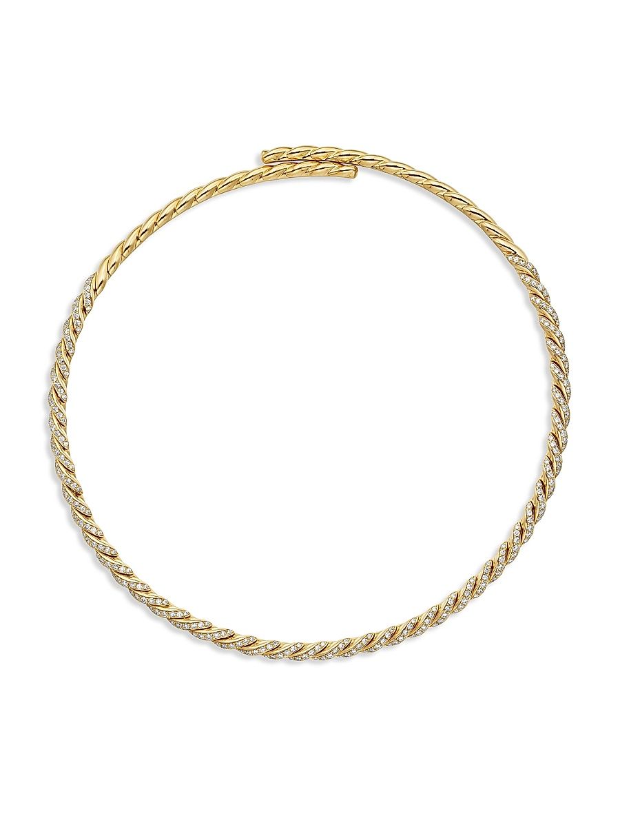 Women's Pavéflex Necklace in 18K Yellow Gold with Diamonds - Diamond