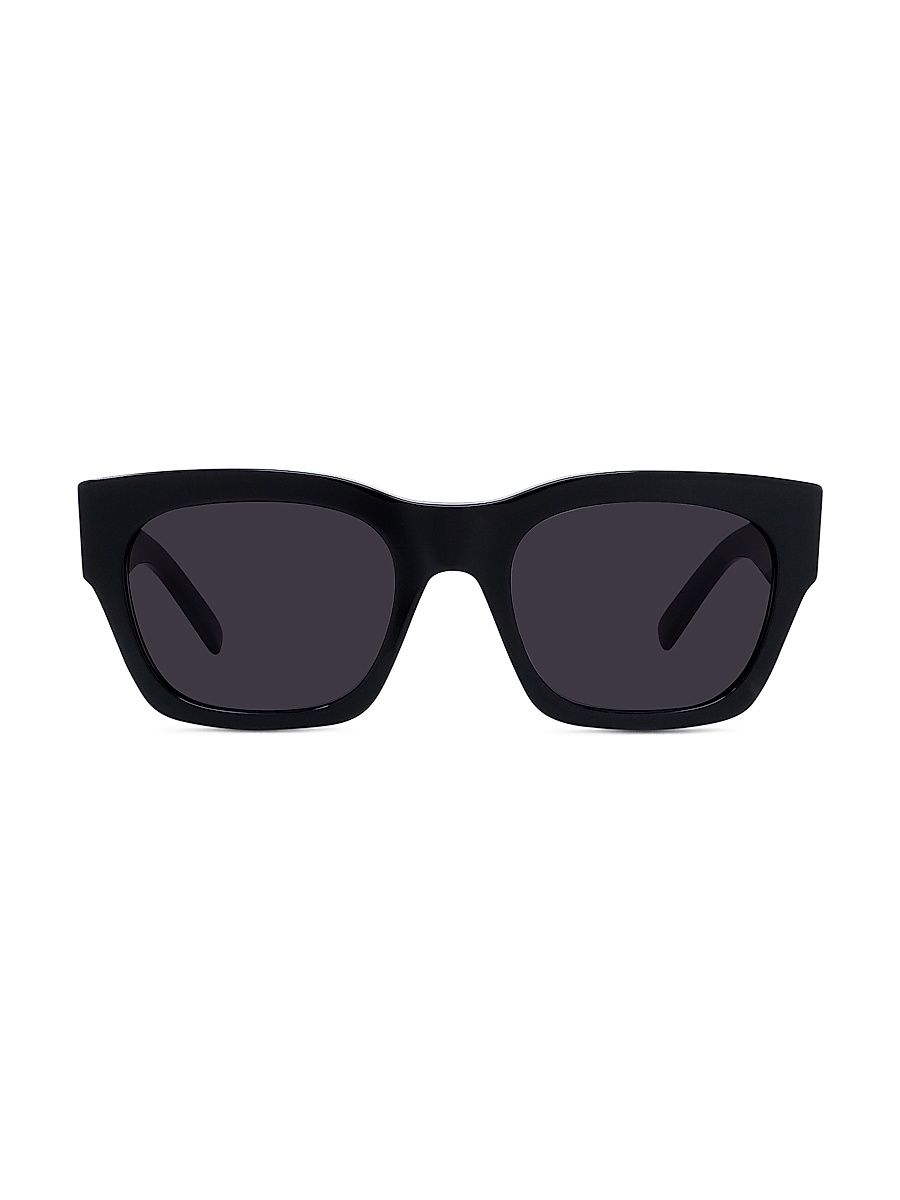 Women's 4G 55MM Square Sunglasses - Shiny Black Smoke