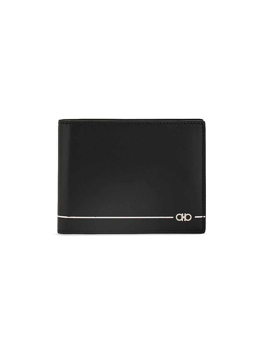 Men's Micro Gancini Leather Wallet - Nero