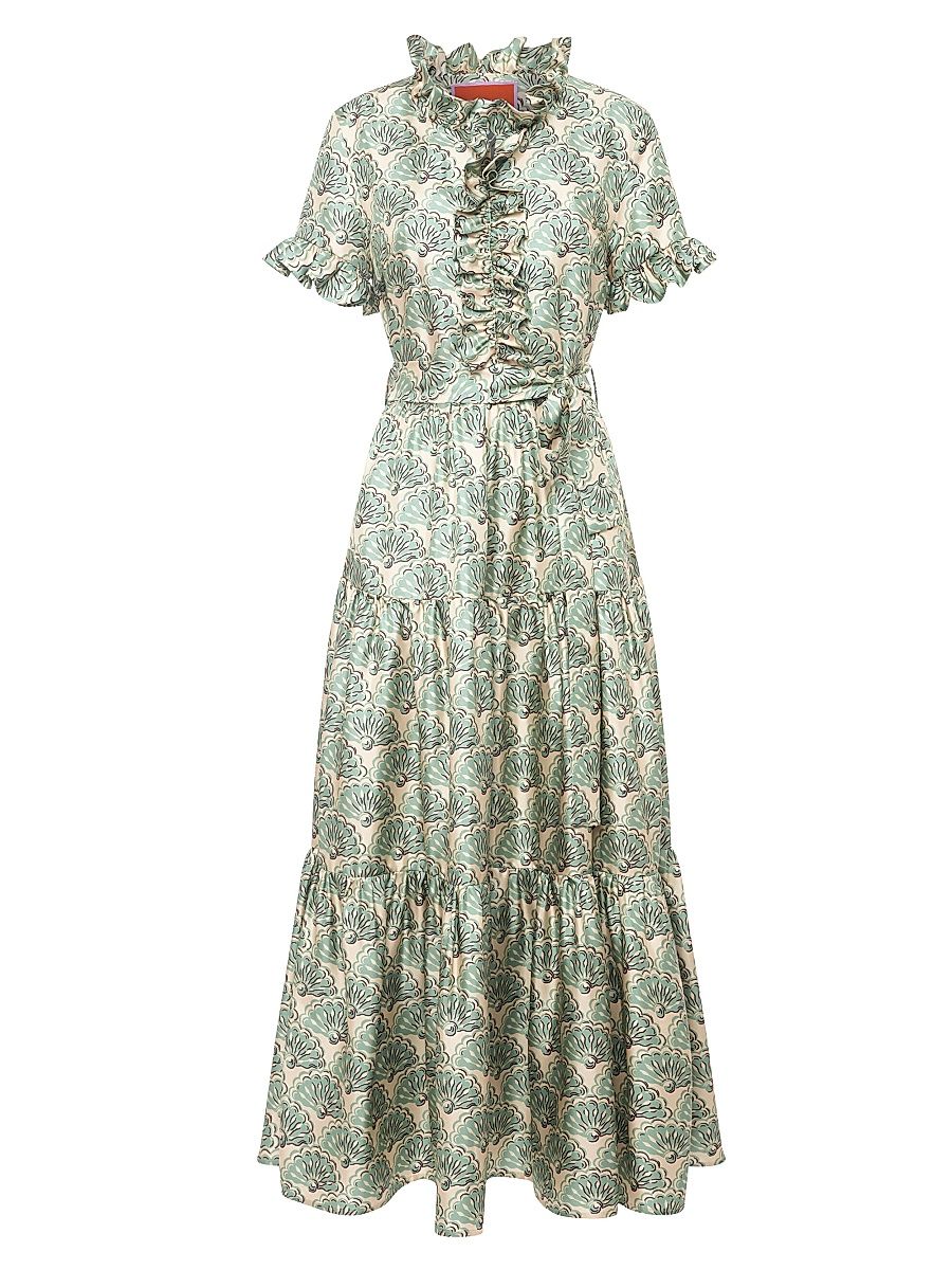 Women's Long and Sassy Dress - Green Beige - Size XL