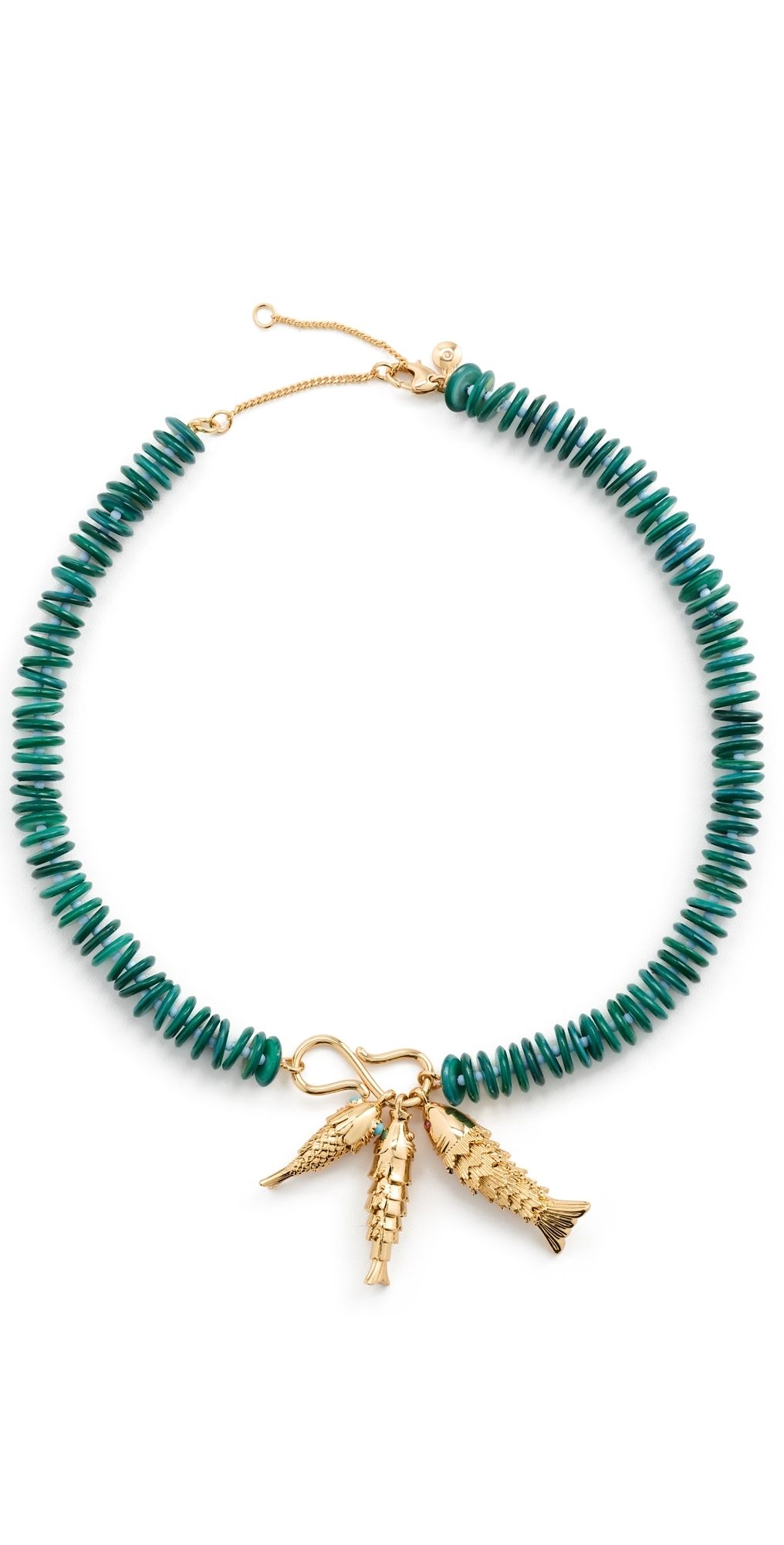 Madewell Madewell x Shopbop Beaded Fish Statement Necklace Deep Lagoon One Size