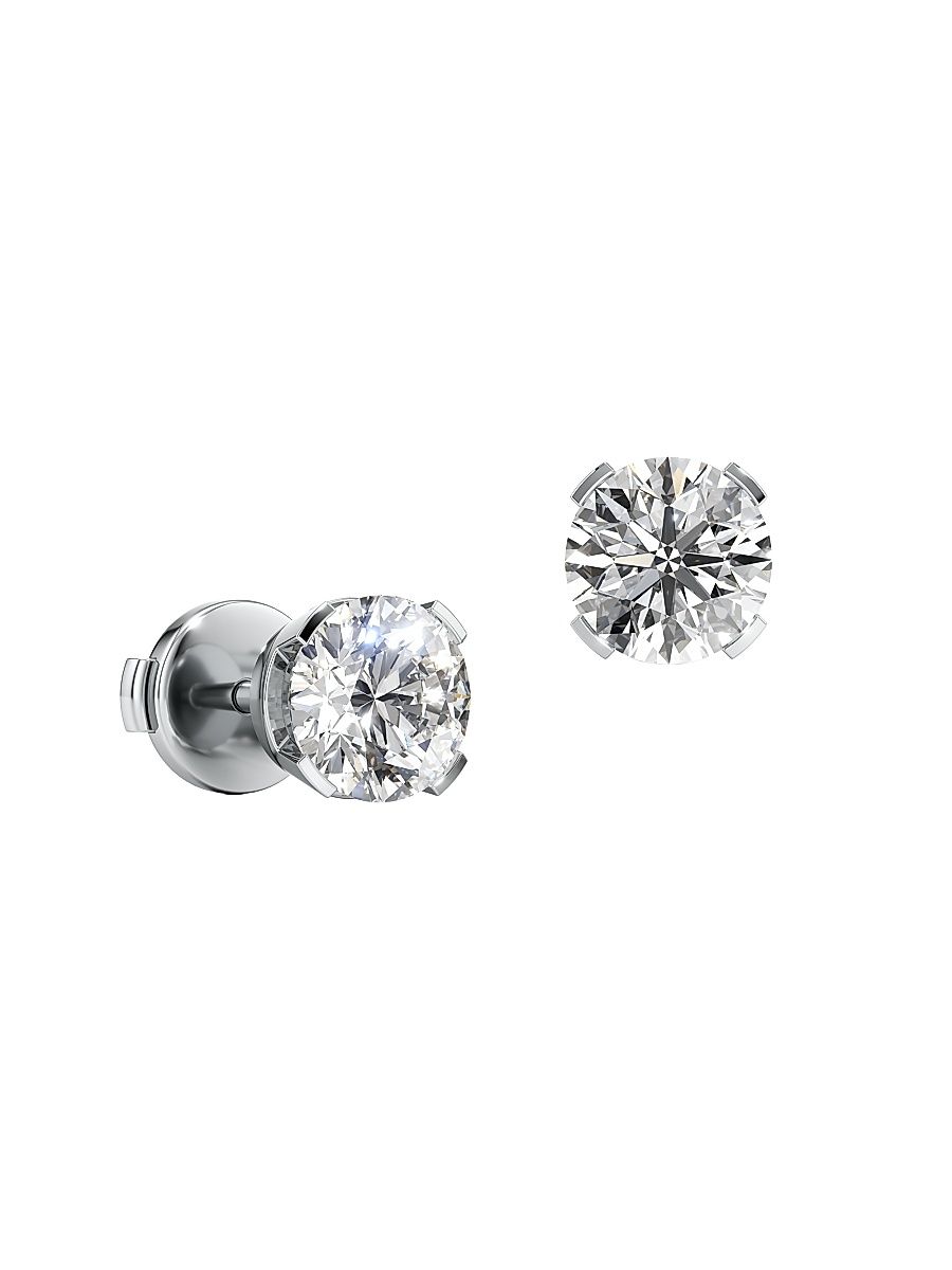 Women's Meta 18K White Gold & 2.01 TCW Lab-Grown Diamond Stud Earrings - White Gold
