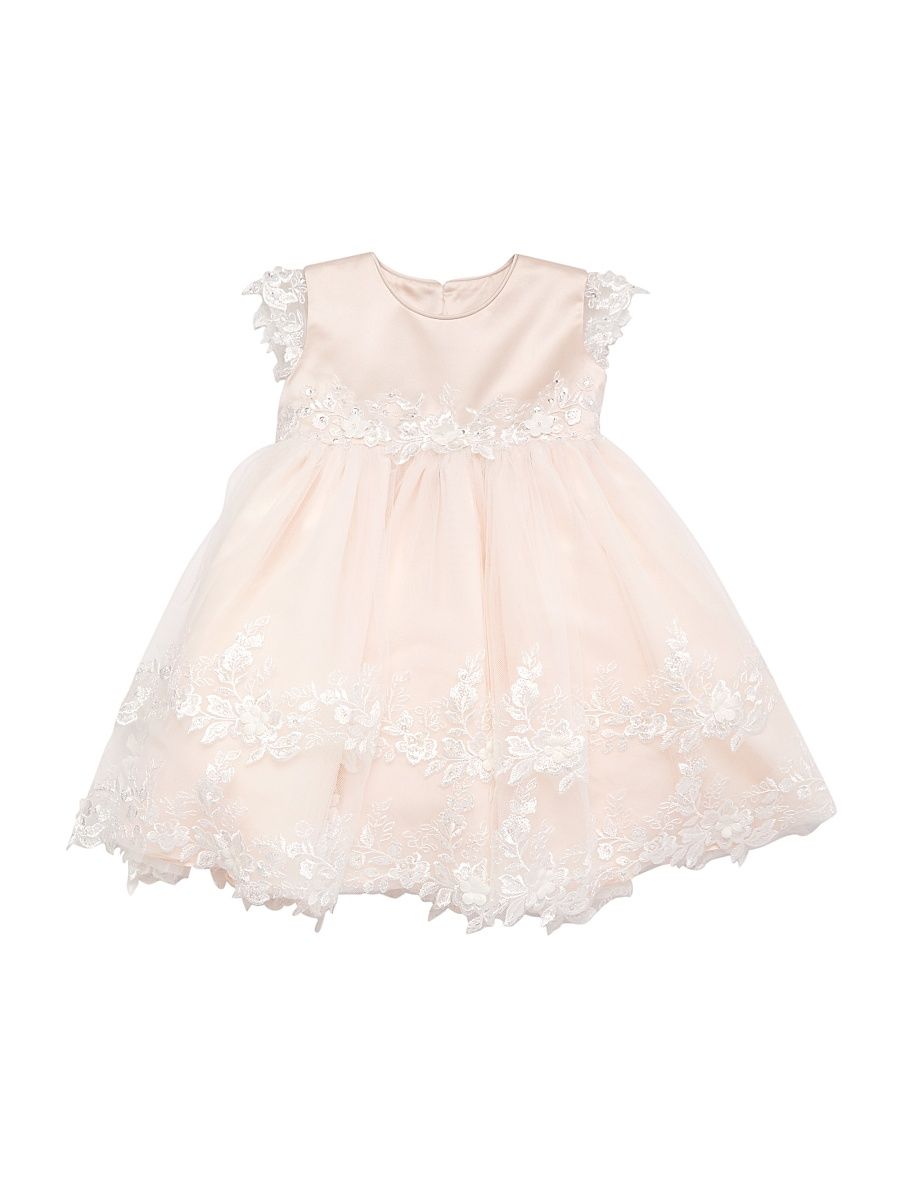 Baby Girl's & Little Girl's Satin, Tulle & Lace Dress - Ivory Petal - Size 24 Months