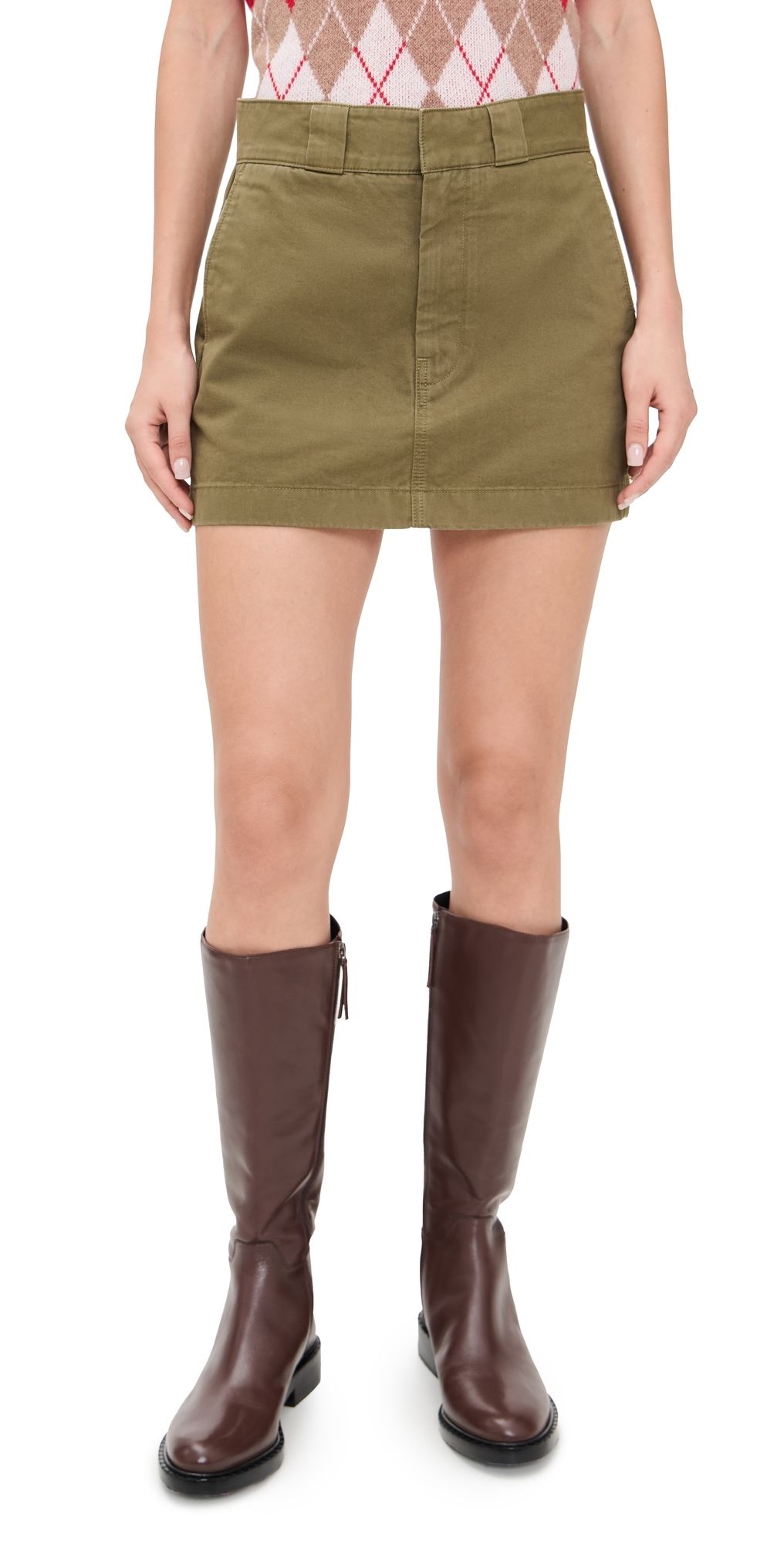 RE/DONE The Ollie Skirt Army Green 29