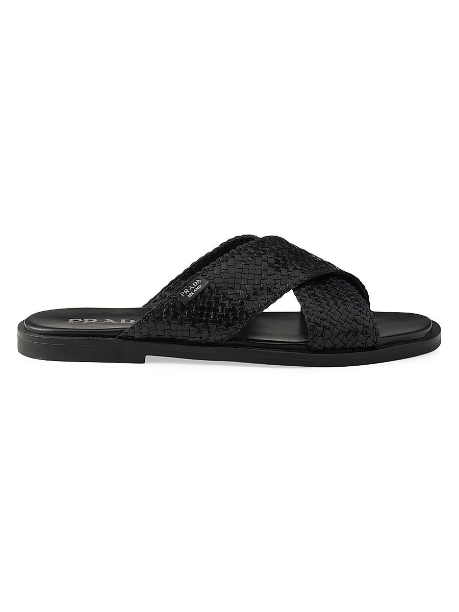 Men's Crisscross Slides - Black - Size 11