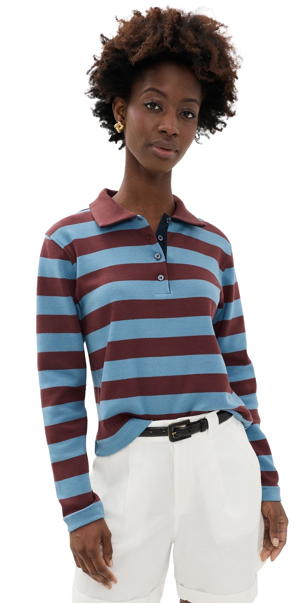 Tanya Taylor Barrett Top Shadow Blue/Deep Redwood L