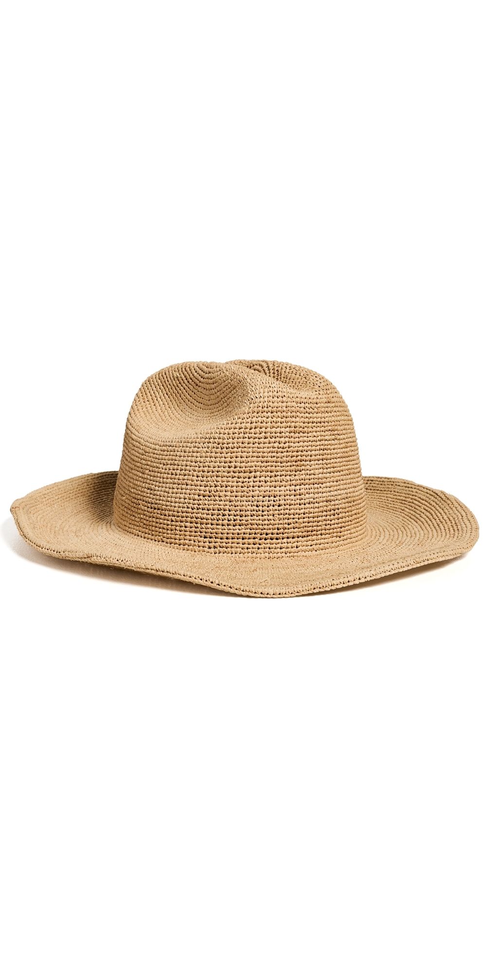 Brixton Odessa Straw Packable Cowboy Hat Tan XS/S