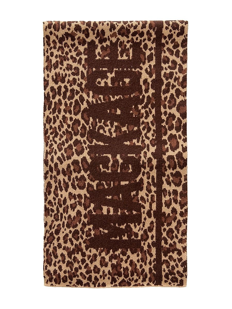 Women's Reversible Leopard Jacquard Scarf - Cheetah