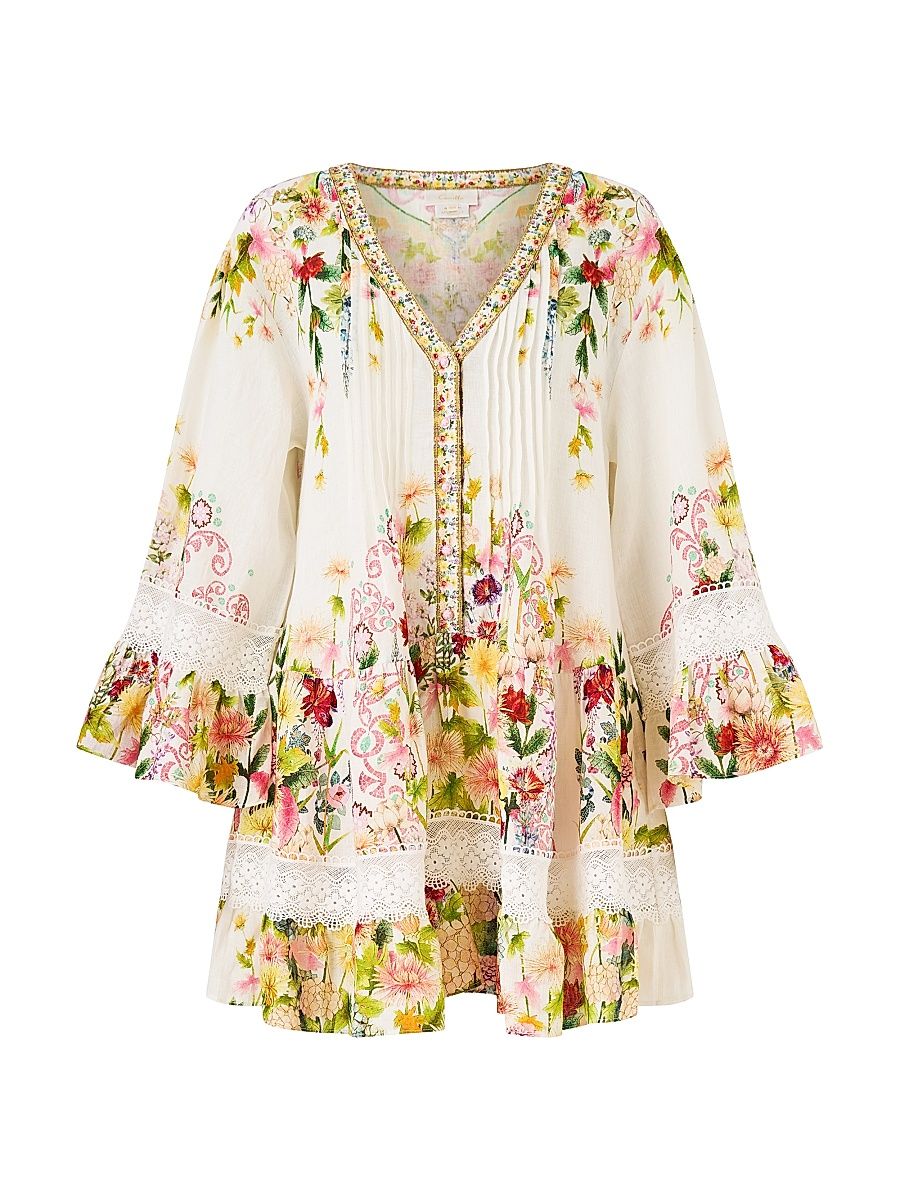 Women's The Call Of Catalonia V-Neck Tiered Minidress - The Call Of Catalonia - Size Medium