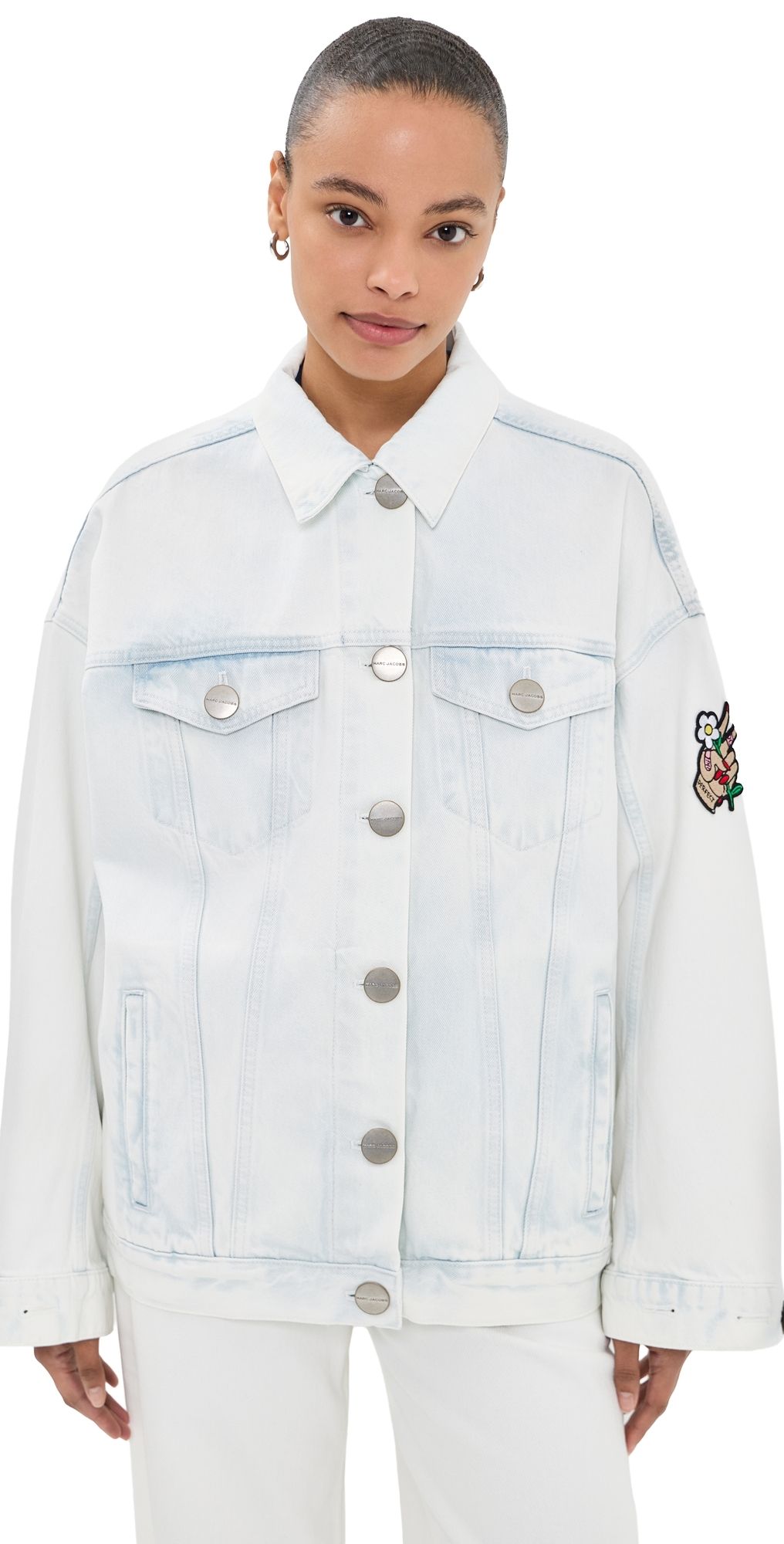 Marc Jacobs Oversized Denim Trucker Jacket Light Wash L