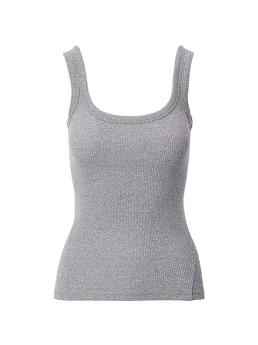 Women's The Essential Rib Heather Tank - Heather Grey - Size XL