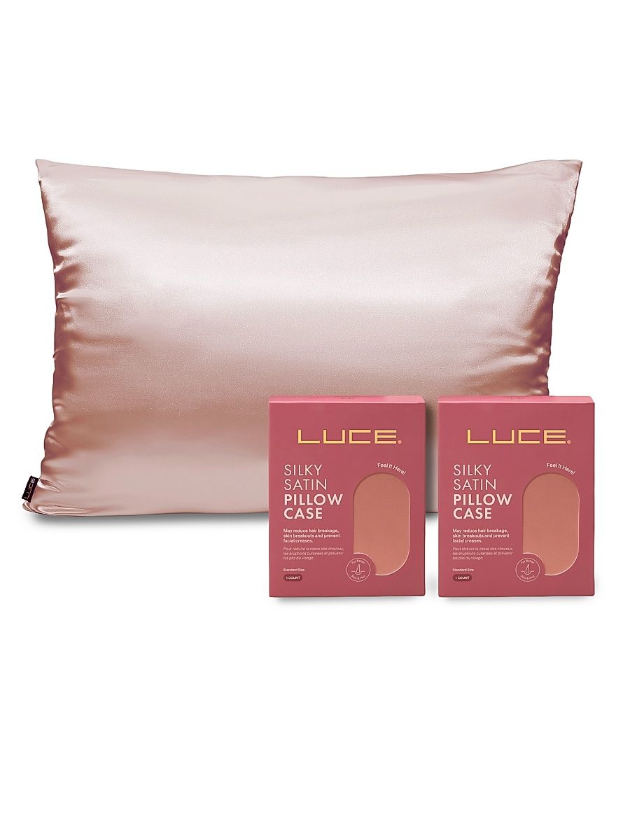 Women's Silky Satin Pillow Case - Pink