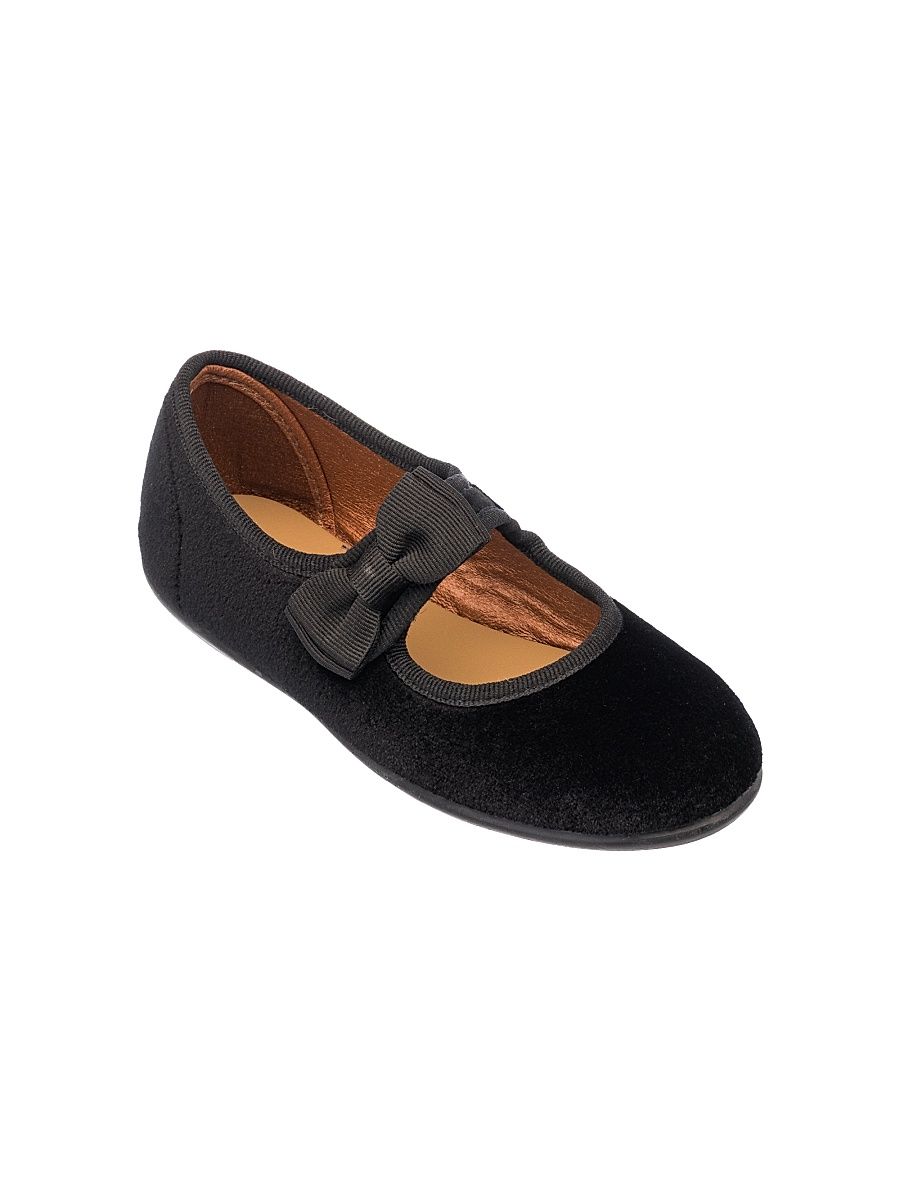 Baby's, Little Girl's & Girl's Bow-Detail Velvet Mary Janes - Black - Size 2 (Child)