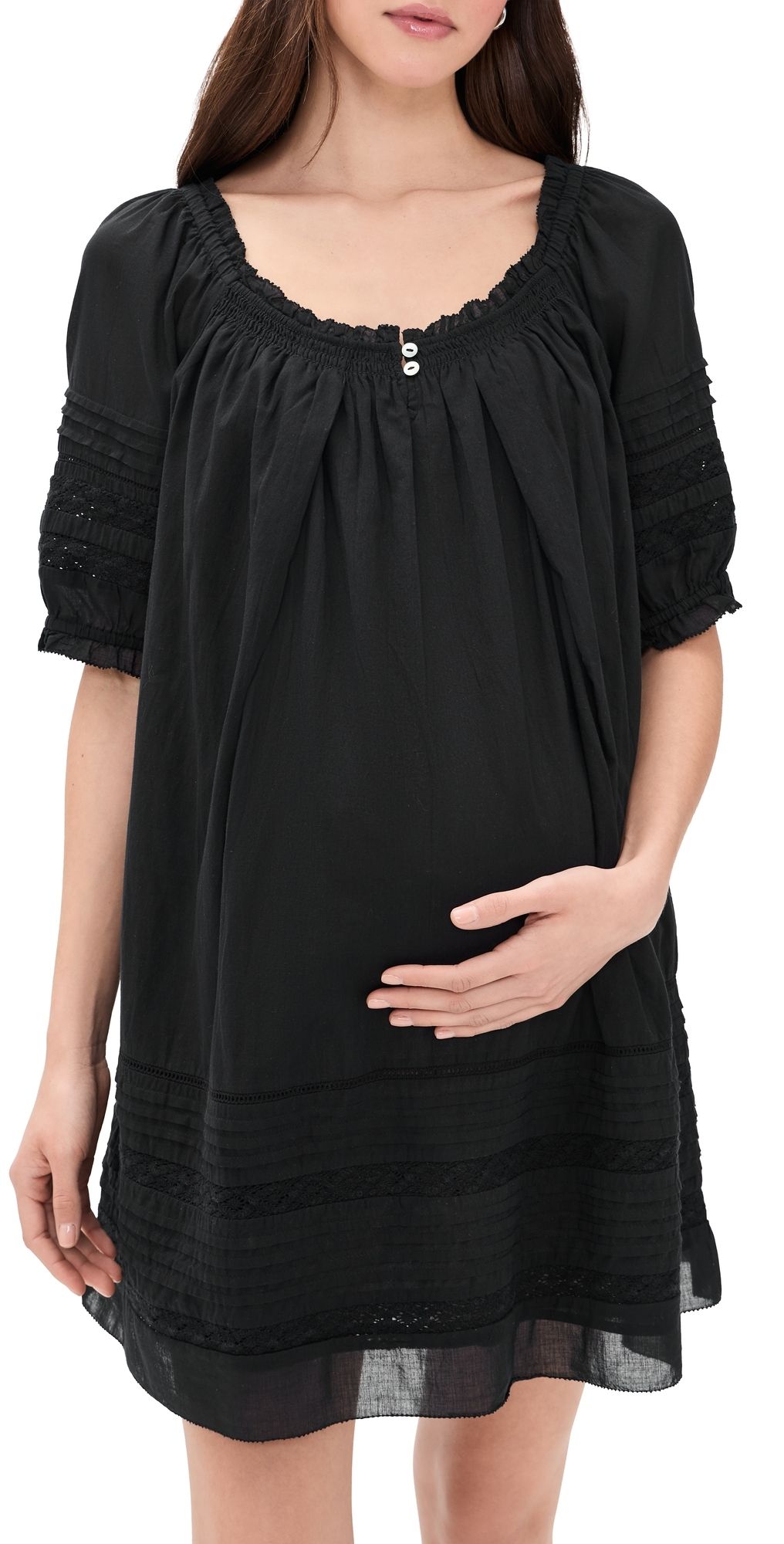 HATCH The Lottie Secret Nursing Mini Dress Black S