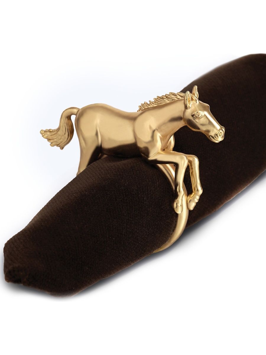 L'Objet Goldplated Horse Napkin Ring - Gold