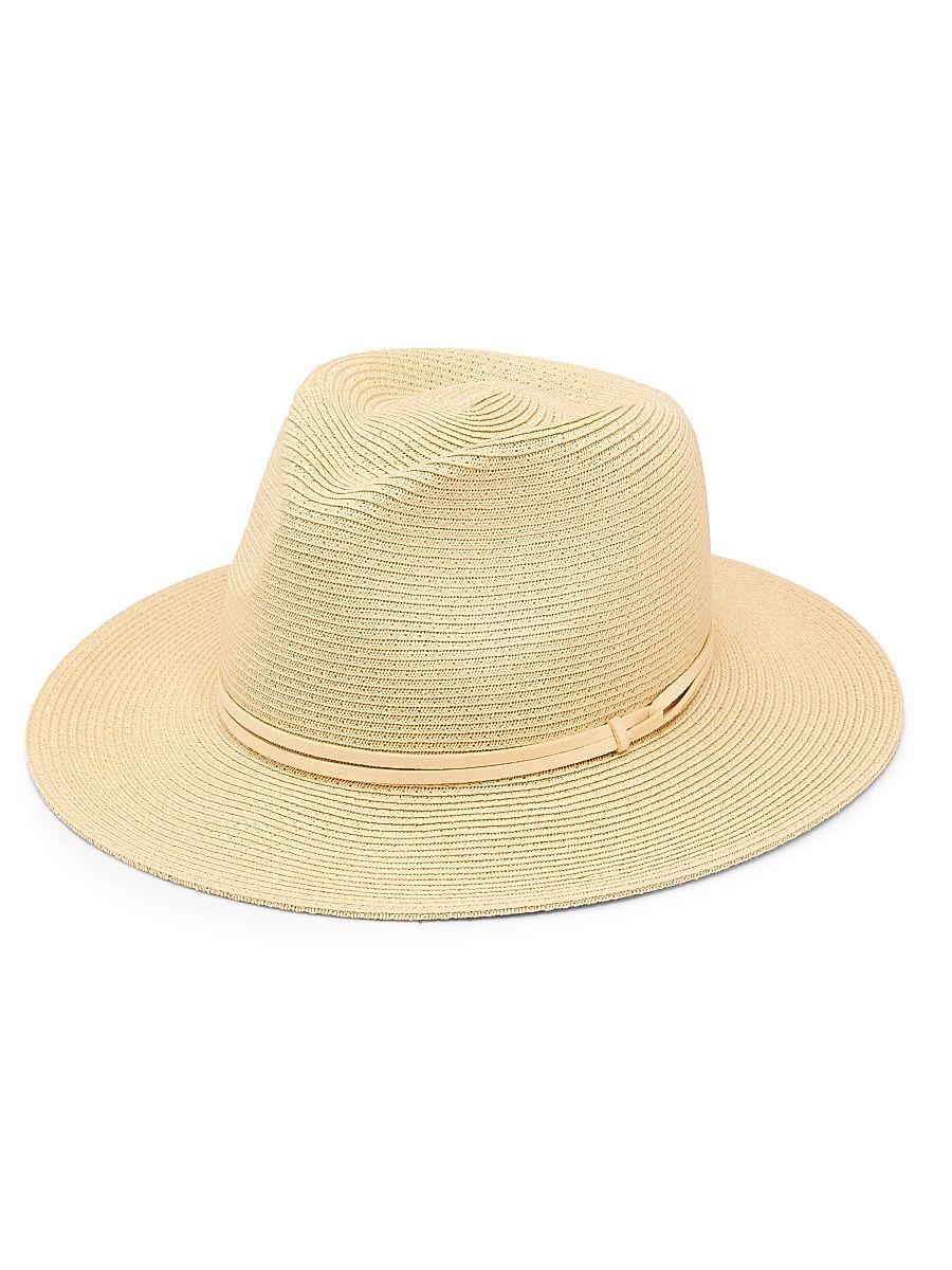 Women's Lana Straw Fedora - Natural - Size Large
