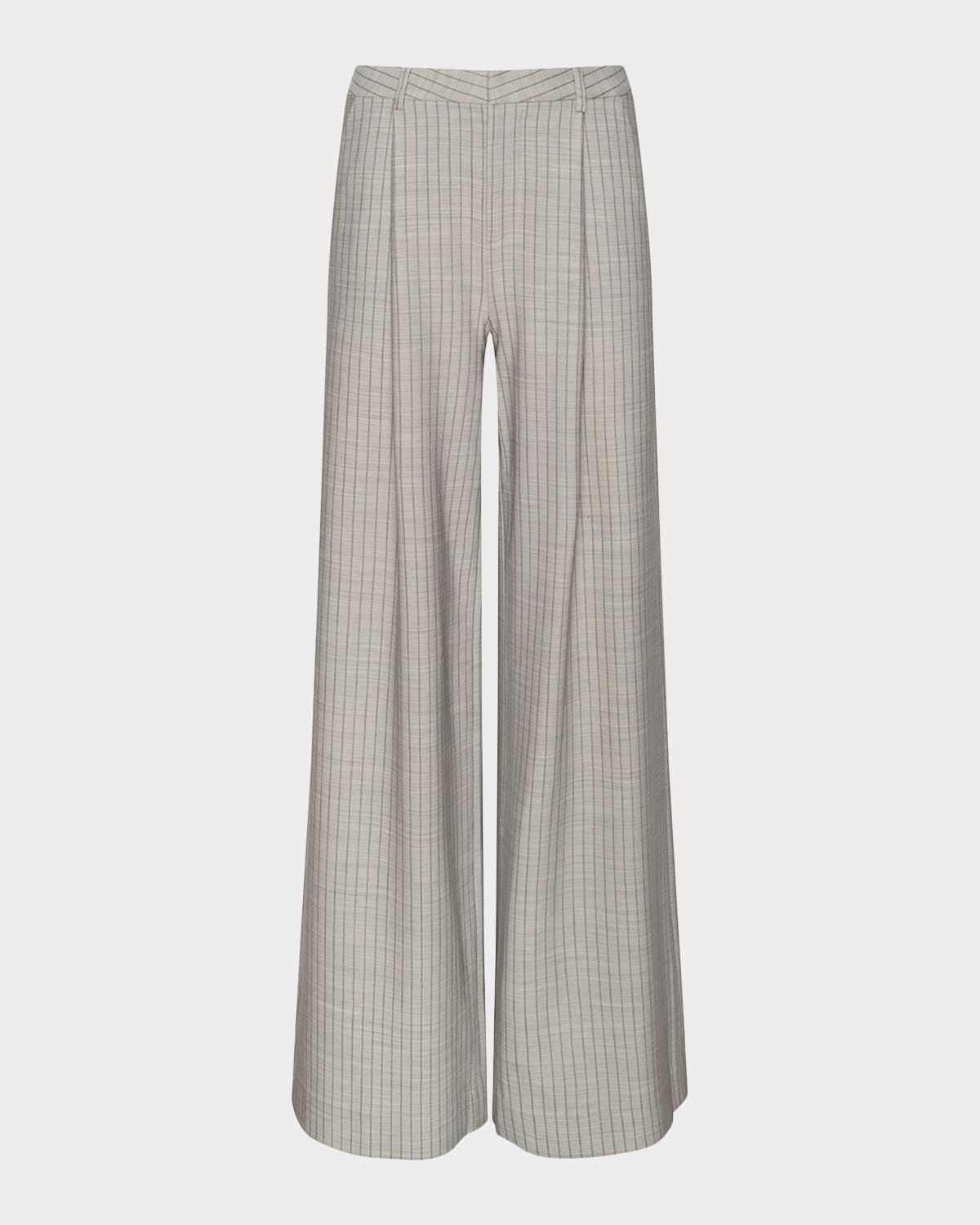 Allanah Striped Wide-Leg Trousers