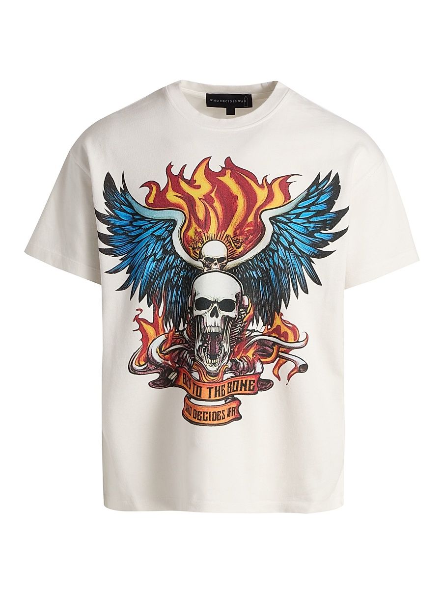 Men's Bad to the Bone Jersey Crewneck T-shirt - Cloud - Size XXXL