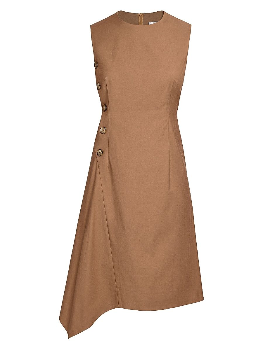 Women's Becca Asymmetric-Hem Knee-Length Dress - Syrup - Size 14