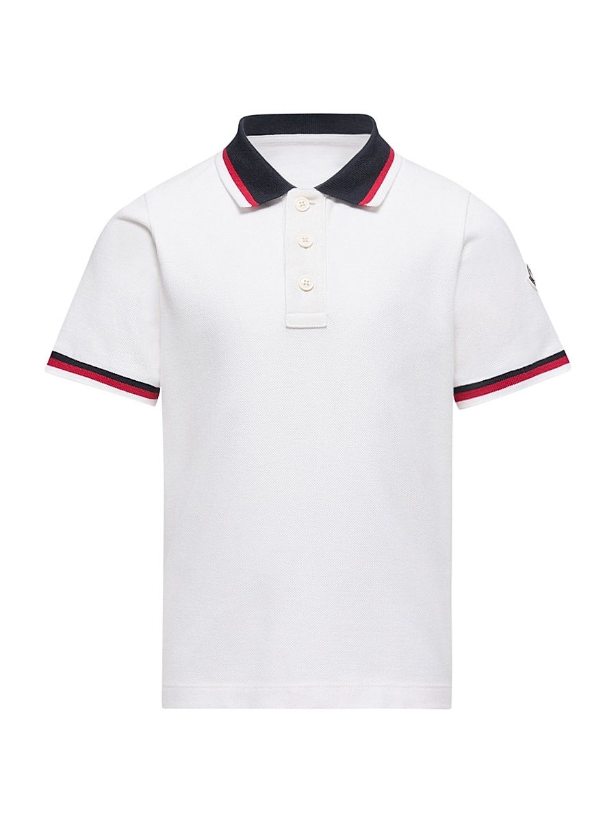 Baby Boy's & Little Boy's Polo Shirt in Cotton - White - Size 14