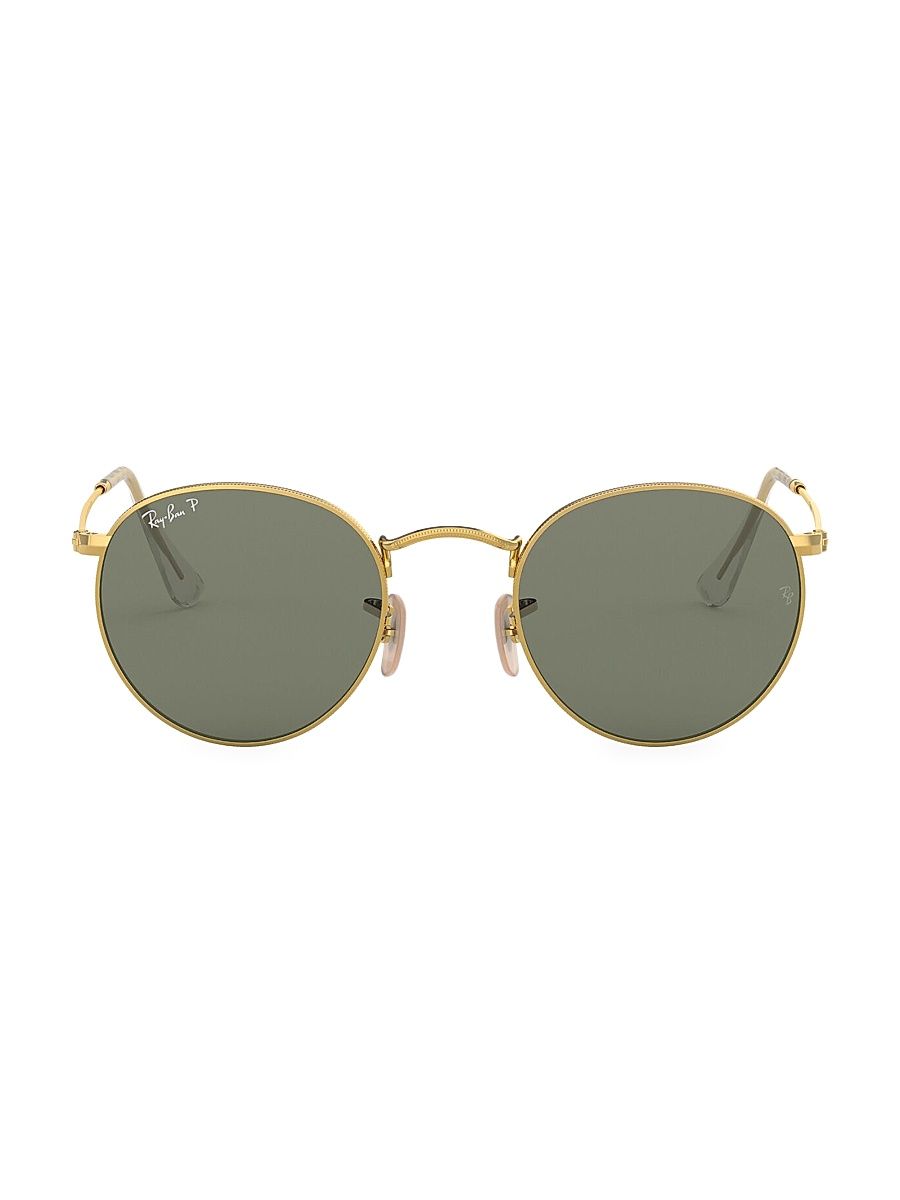 Men's RB3447 50MM Round Sunglasses - Dark Green