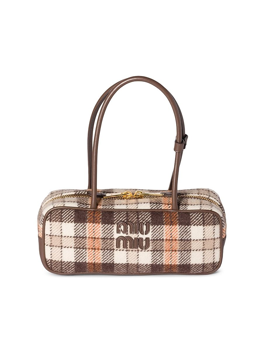 Women's Beau Plaid Top Handle Bag - Brown