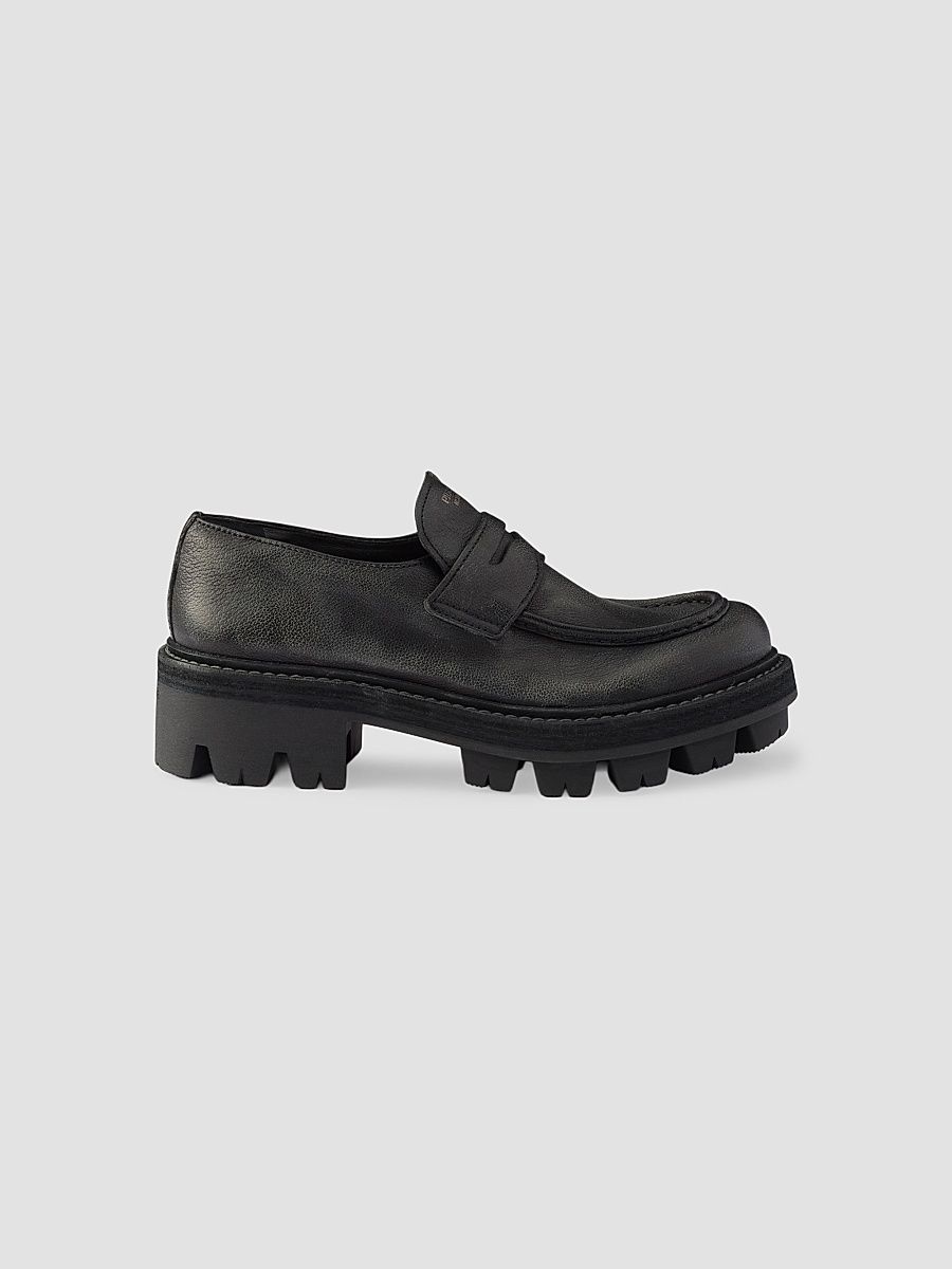 Women's Leather Loafers - Black - Size 5