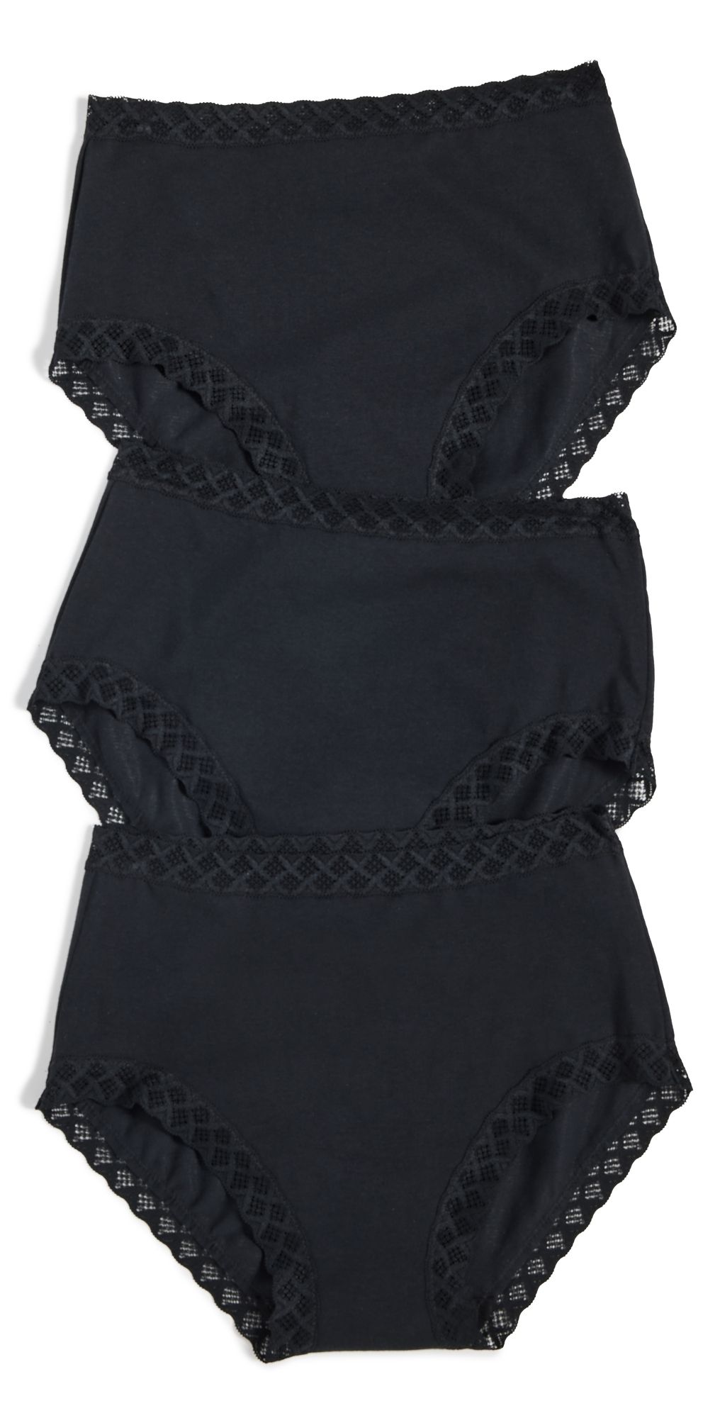 Natori Bliss Full Brief 3 Pack Black S