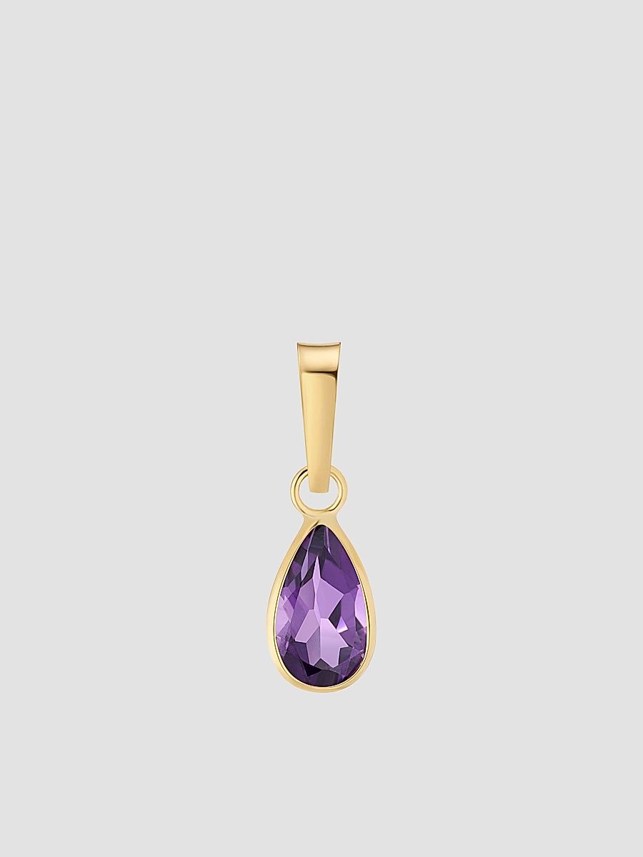 Women's 14K Yellow Gold Vivid Pear Pendant Charm - Peridot Gold