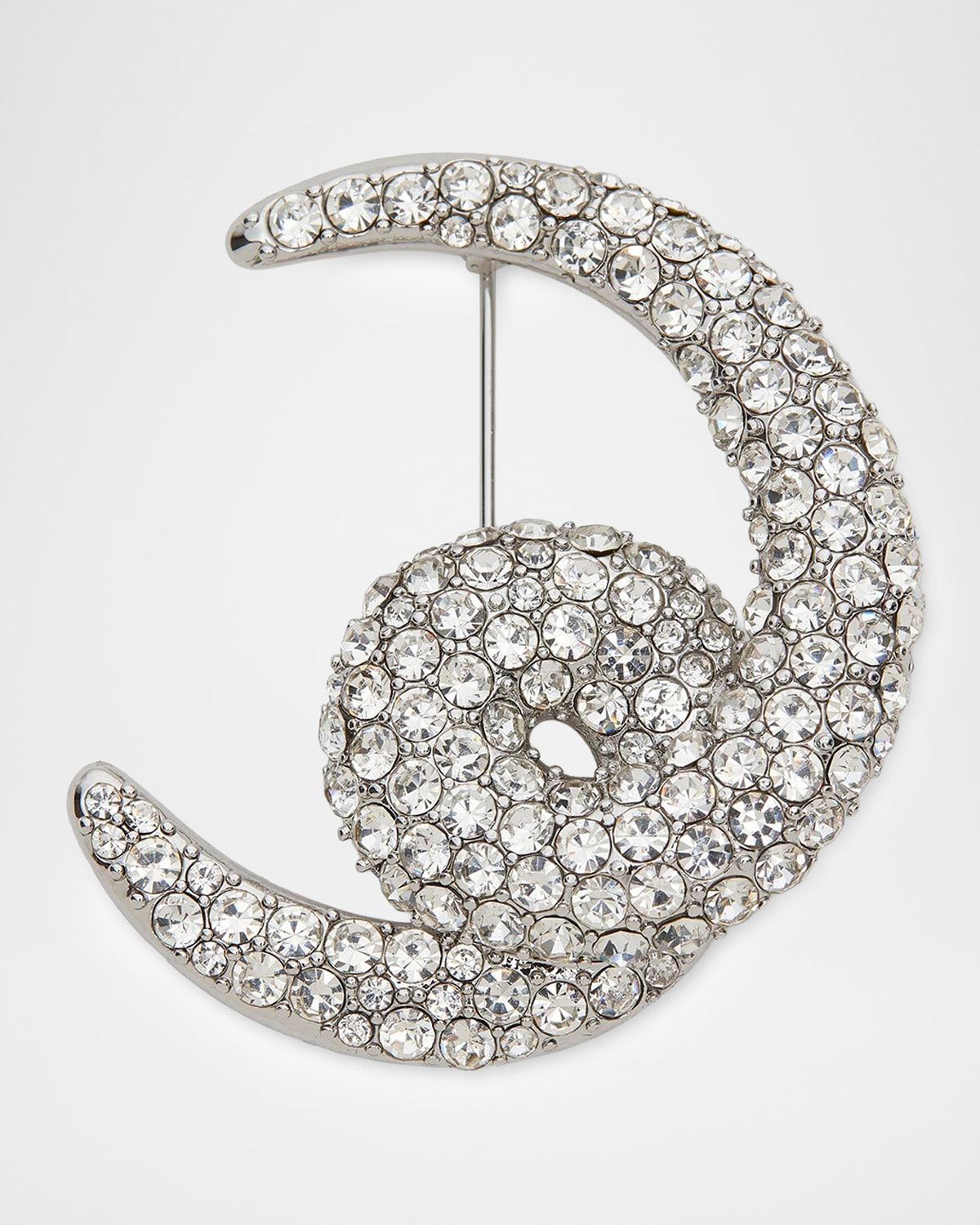 Crystal Loop-De-Loop Pave Brooch