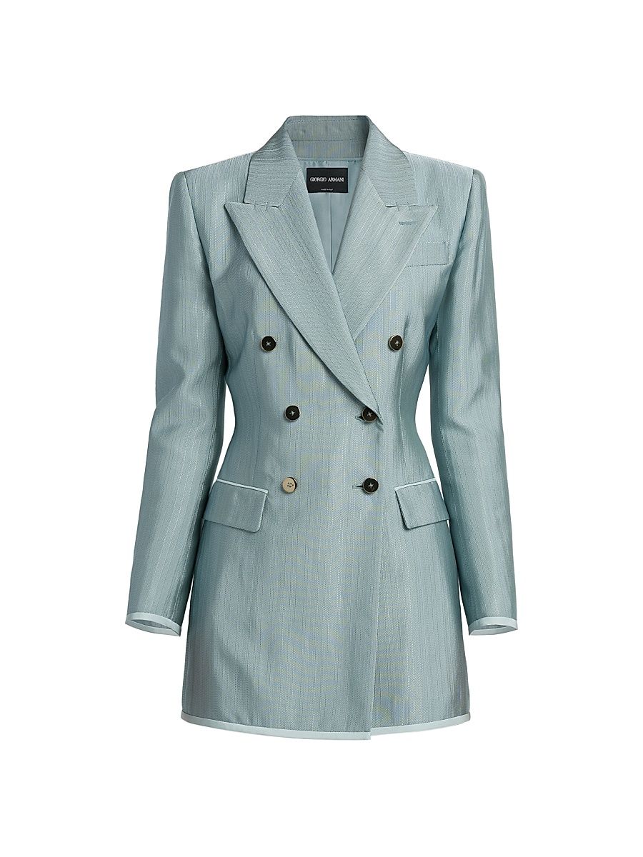 Women's Double-Breasted Jacket - Quarry - Size 10