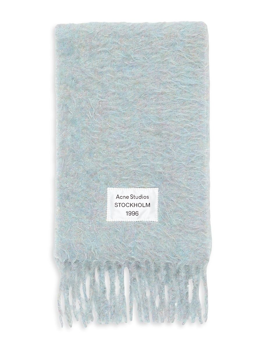 Women's Voxy Mohair Blend Scarf - Light Blue Melange