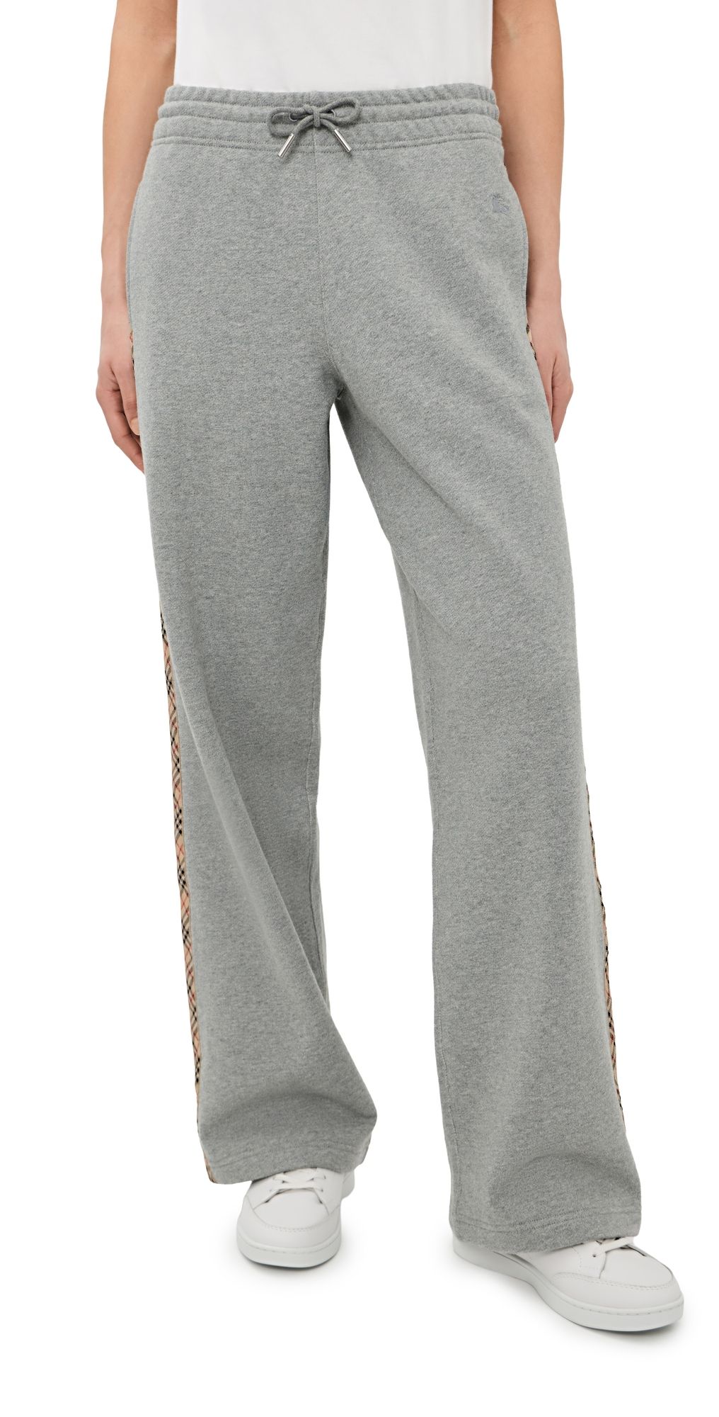 Burberry Jodie Track Pants Pale Grey Melange M