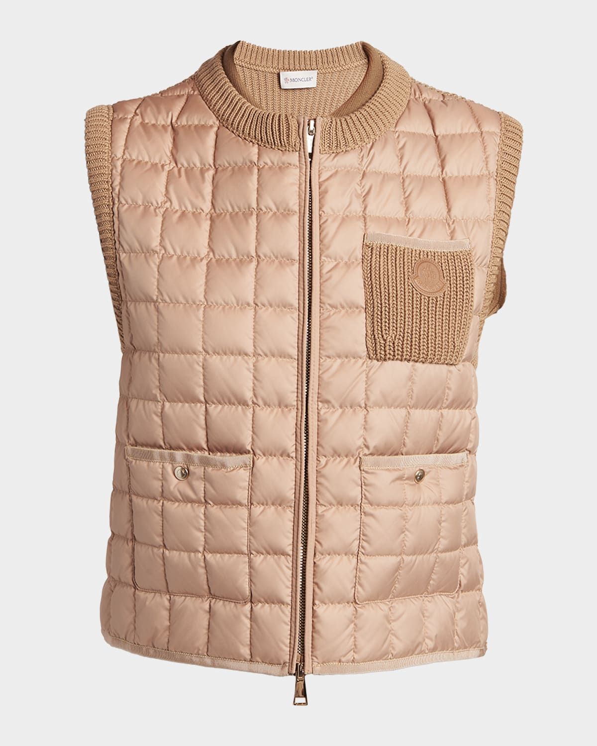 Quilted Combo Down Vest