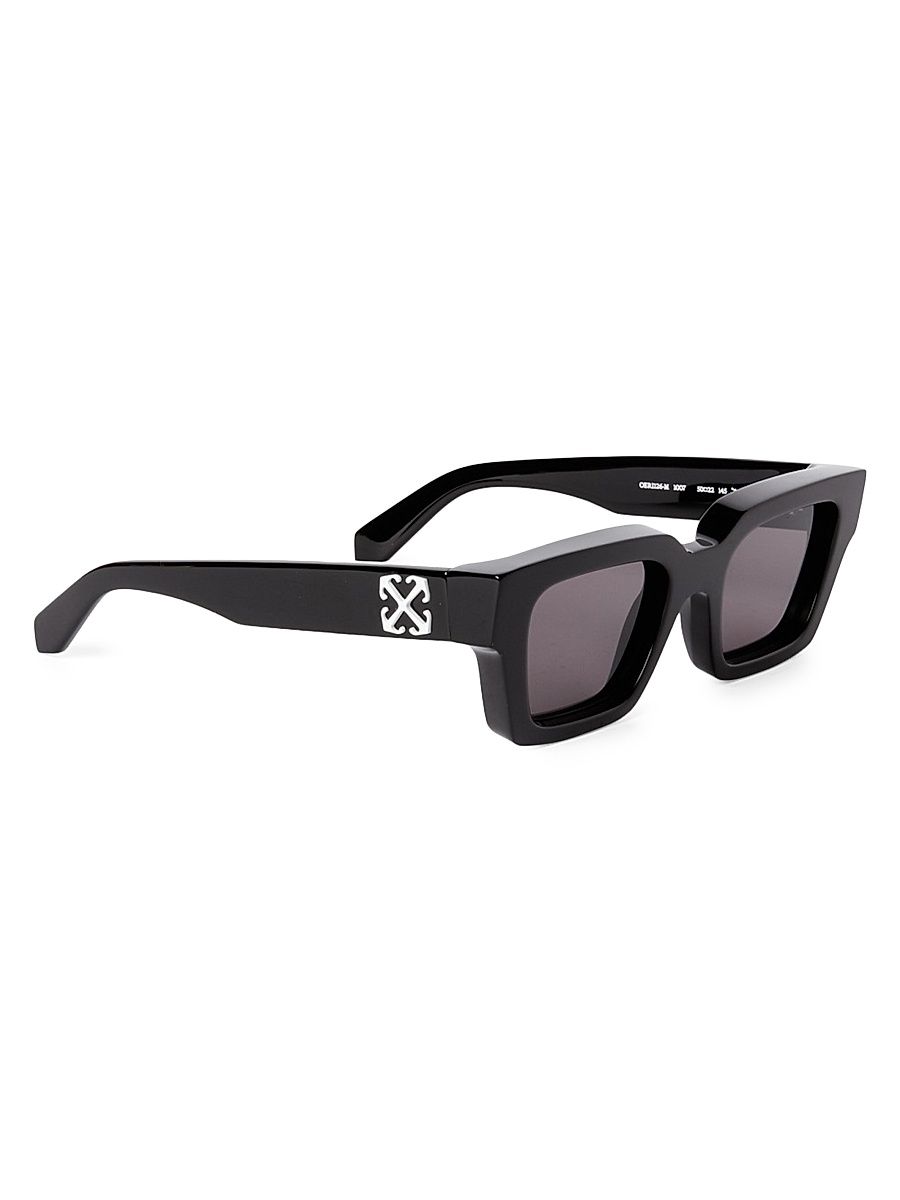 Men's Virgil 50MM Square Sunglasses - Black Dark Grey