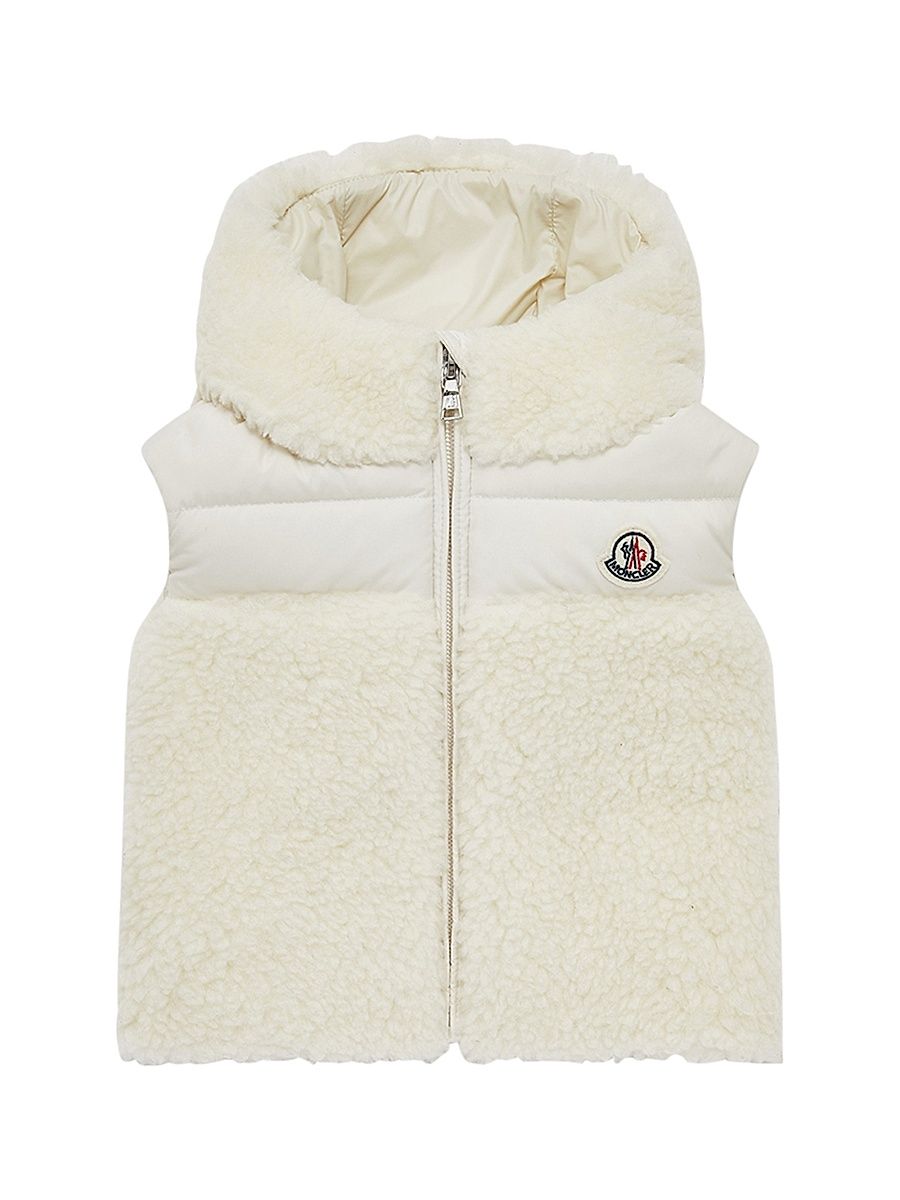 Baby Girl's & Little Girl's Botha Puffer Vest in Teddy - White - Size 2