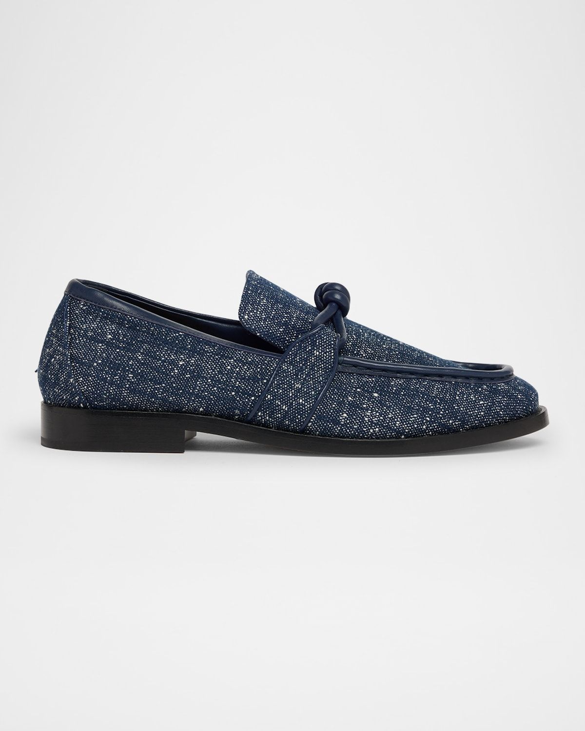 Astaire Denim Boucle Knot Loafers