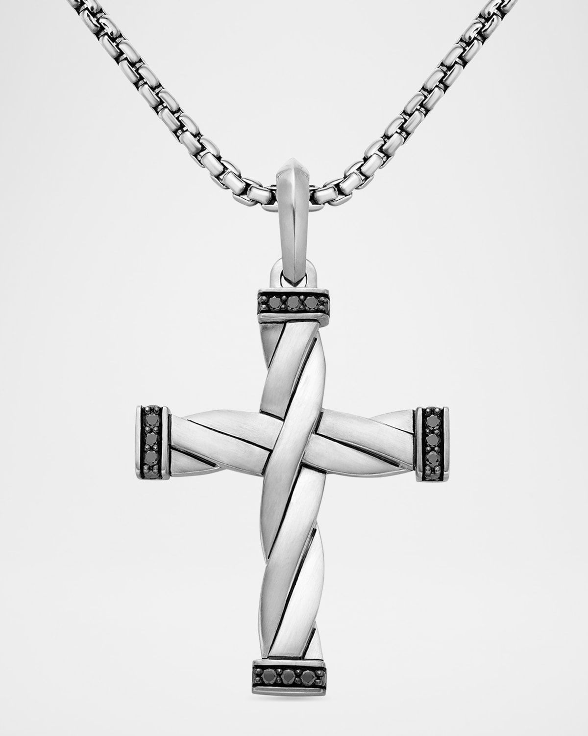 DY Helios Cross Pendant in Silver, 36mm