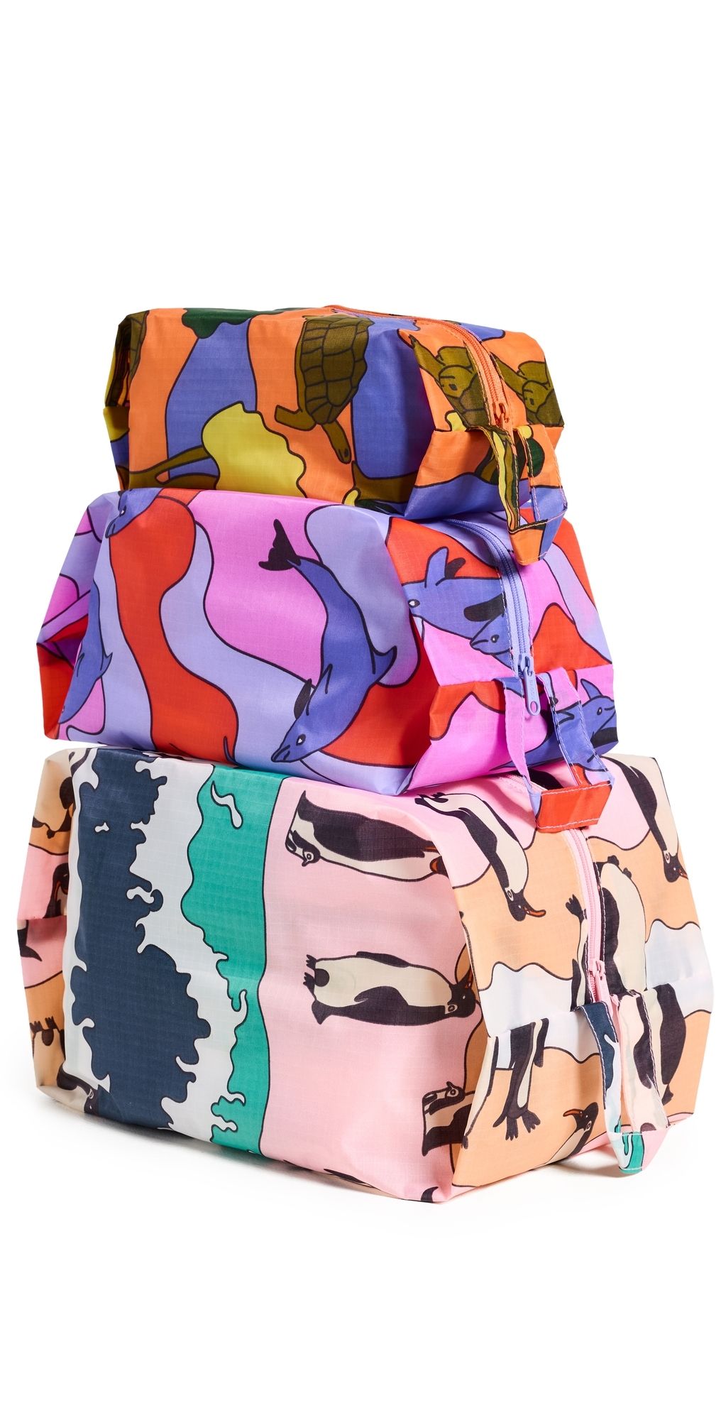 BAGGU 3D Zip Set Vacation Animals One Size
