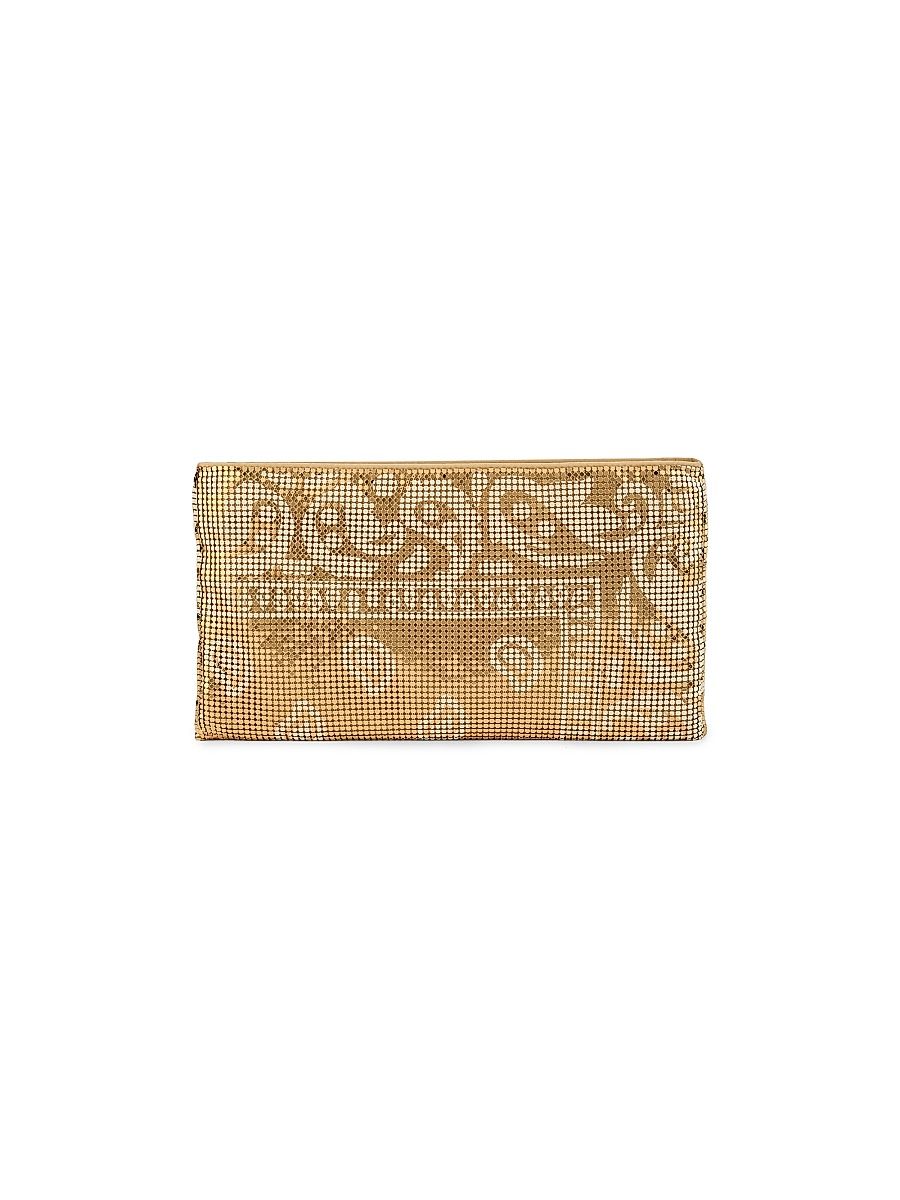 Women's Your Best Friend La Petite Metal Clutch - Gold Bandana