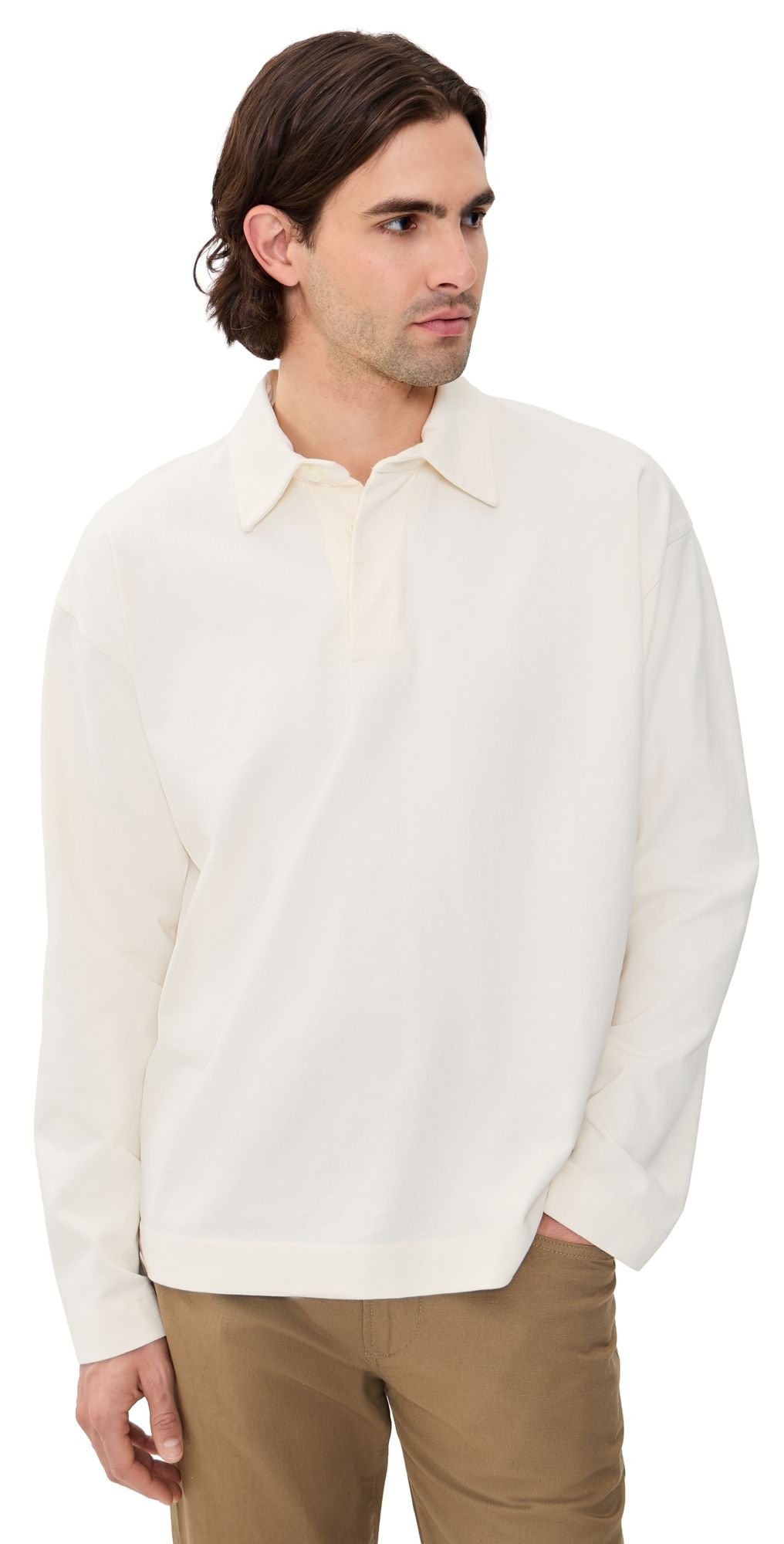 Norse Projects Isefjord Compact Cotton Polo Ecru L