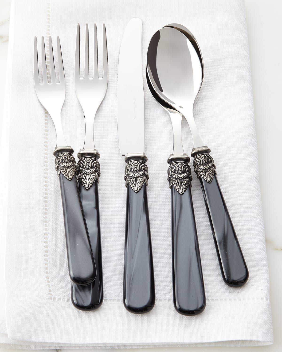 Napoleon 20-Piece Flatware Set, Black Pearl