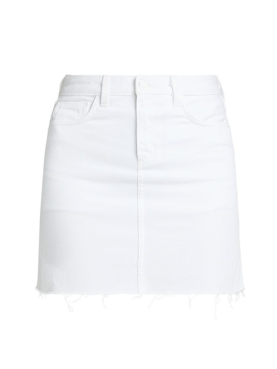 Women's Jolene Denim Miniskirt - Blanc - Size 32