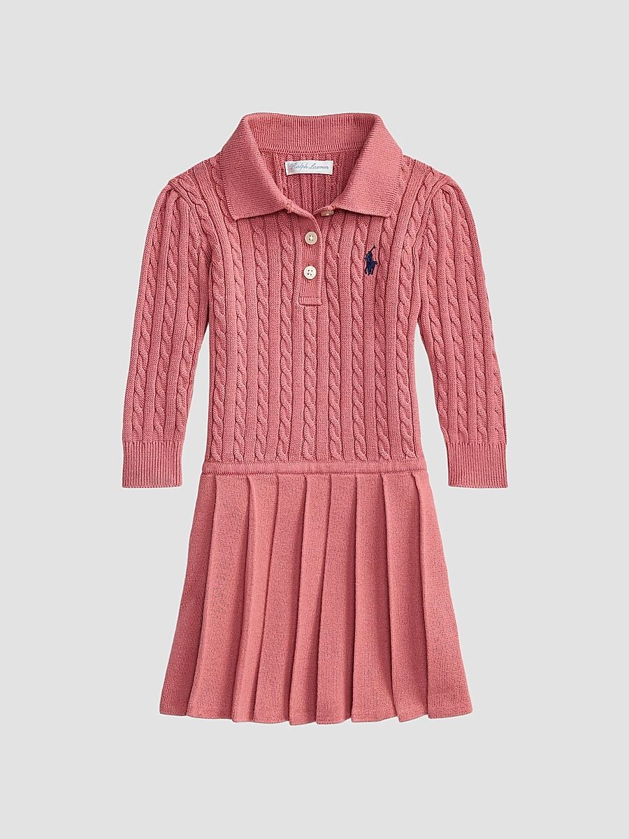 Baby Girl's Cable-Knit Sweater Dress - Canvas Pink - Size 9 Months