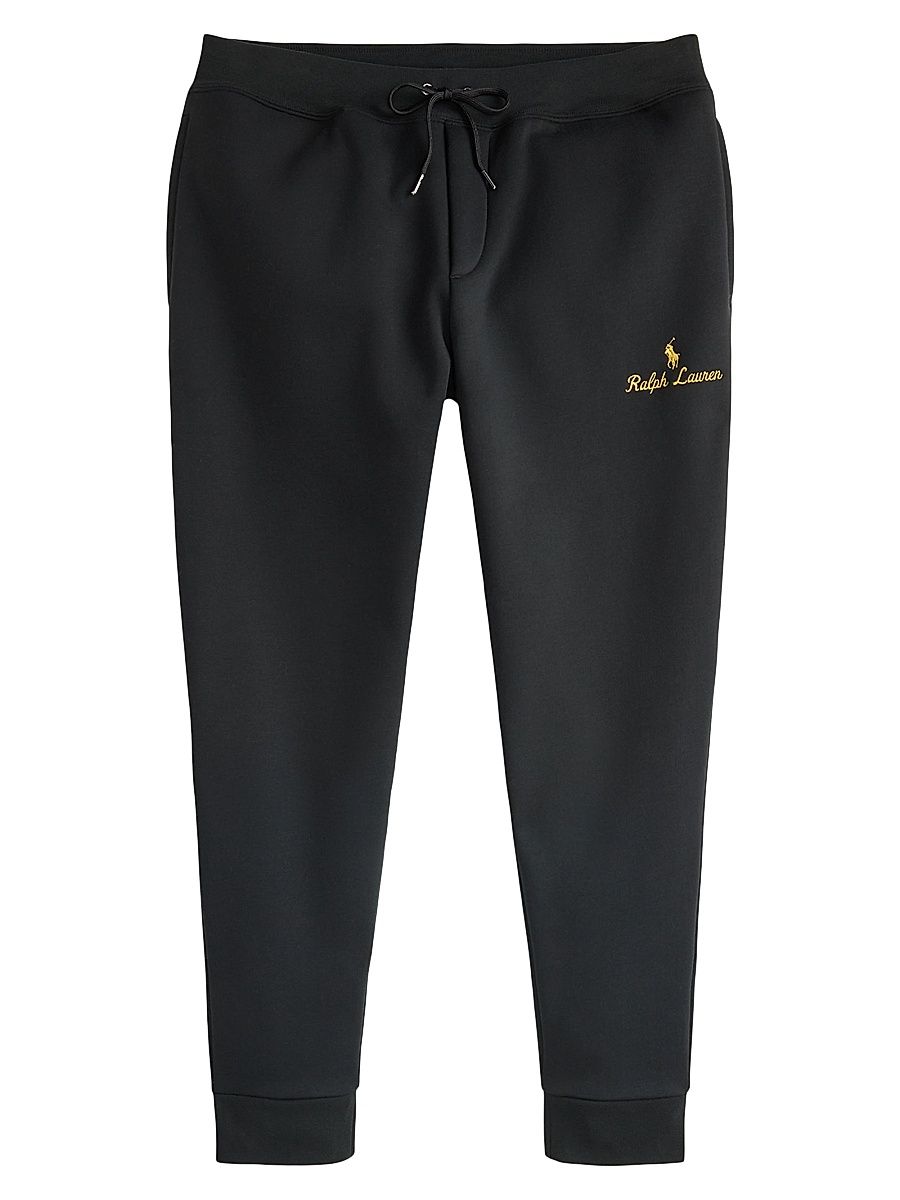 Men's Logo Cotton-Blend Athletic Joggers - Polo Black - Size XXL
